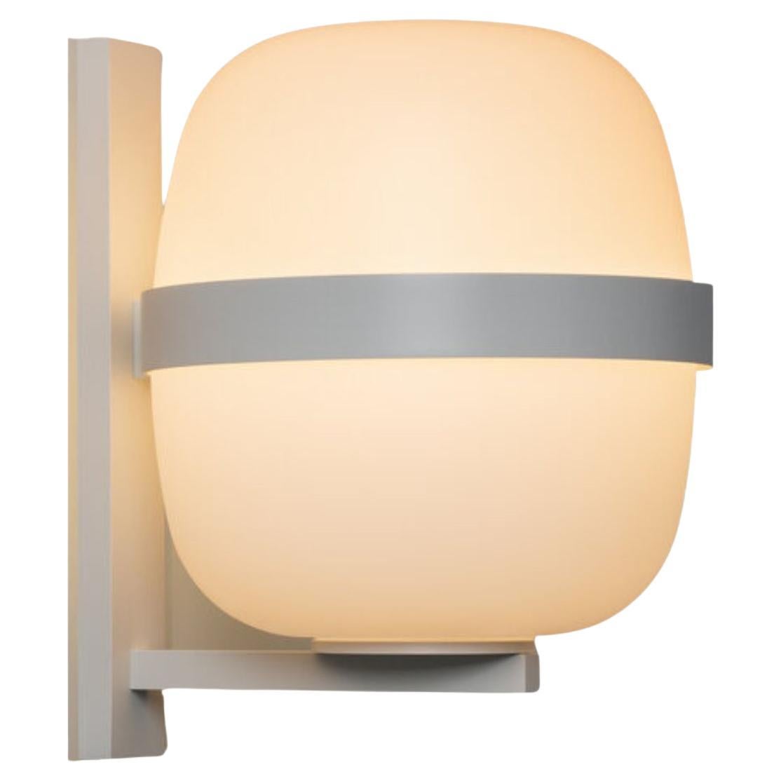 Contemporary Miguel Milá 'Wally Cesta' Wall Lamp in Opal and Black for Santa & Cole For Sale