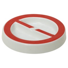 Miguel Milà's Chic Rebellion: 'Prohibido Fumar' Ceramic Ashtray for CIM, 1986