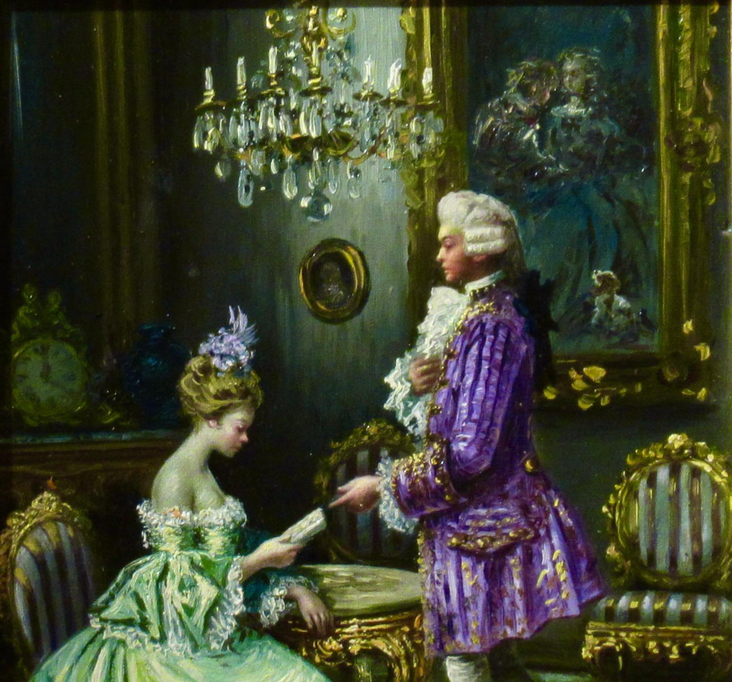 La lettera - Painting Realismo di Miguel Montaner