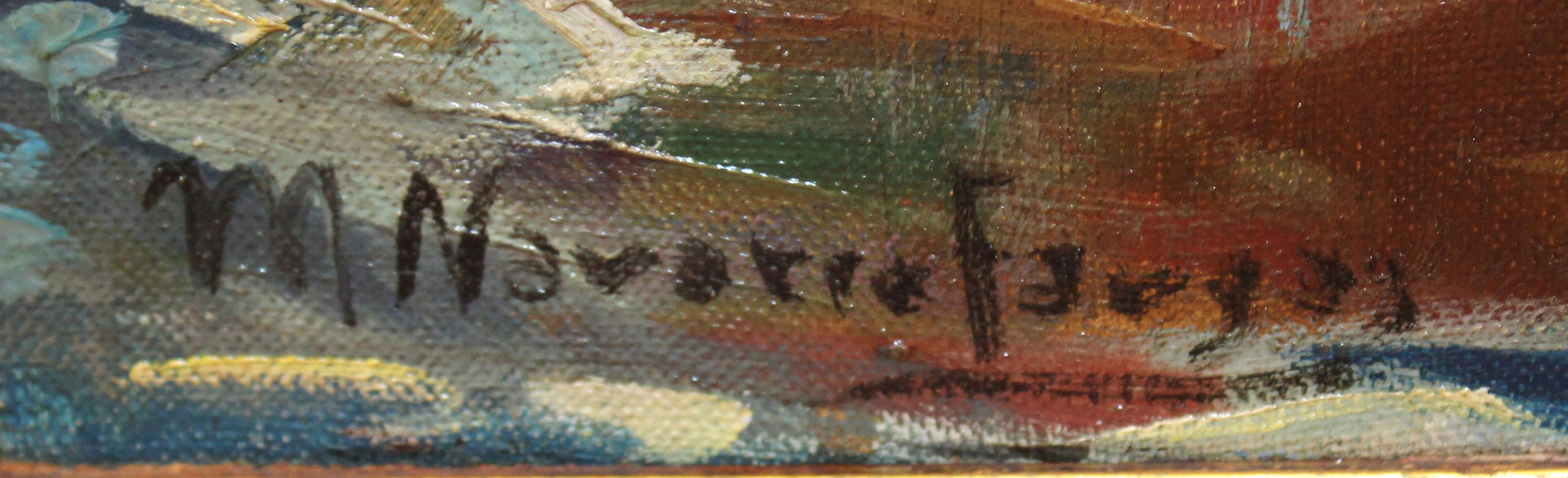 Escena portuaria - Óleo sobre tela en venta 6