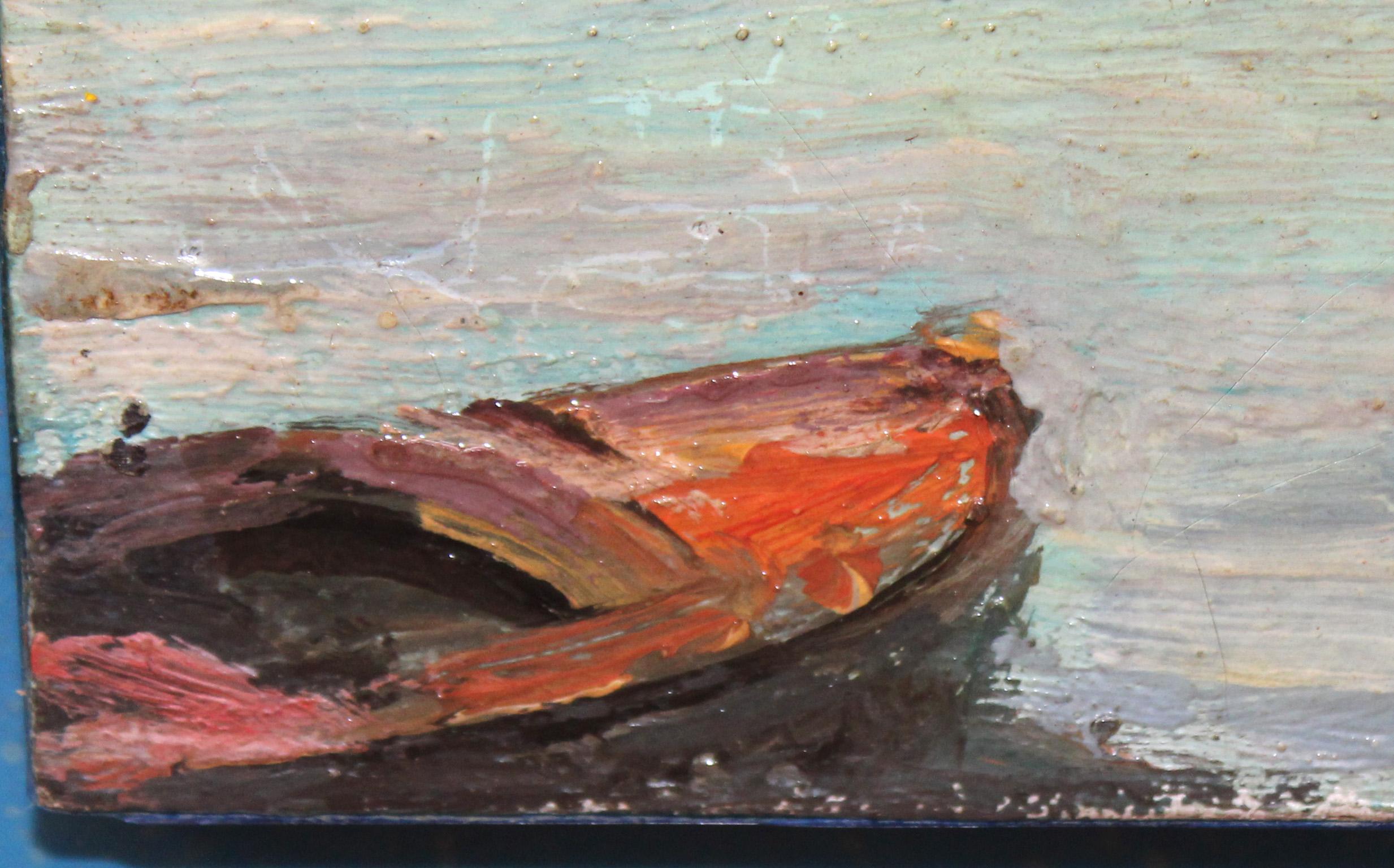 Escena portuaria - Óleo sobre tela For Sale 1