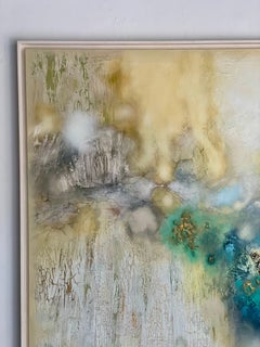 Alquimia 13: Abstract Mixed Media Painting on Canvas, 2010s, Framed