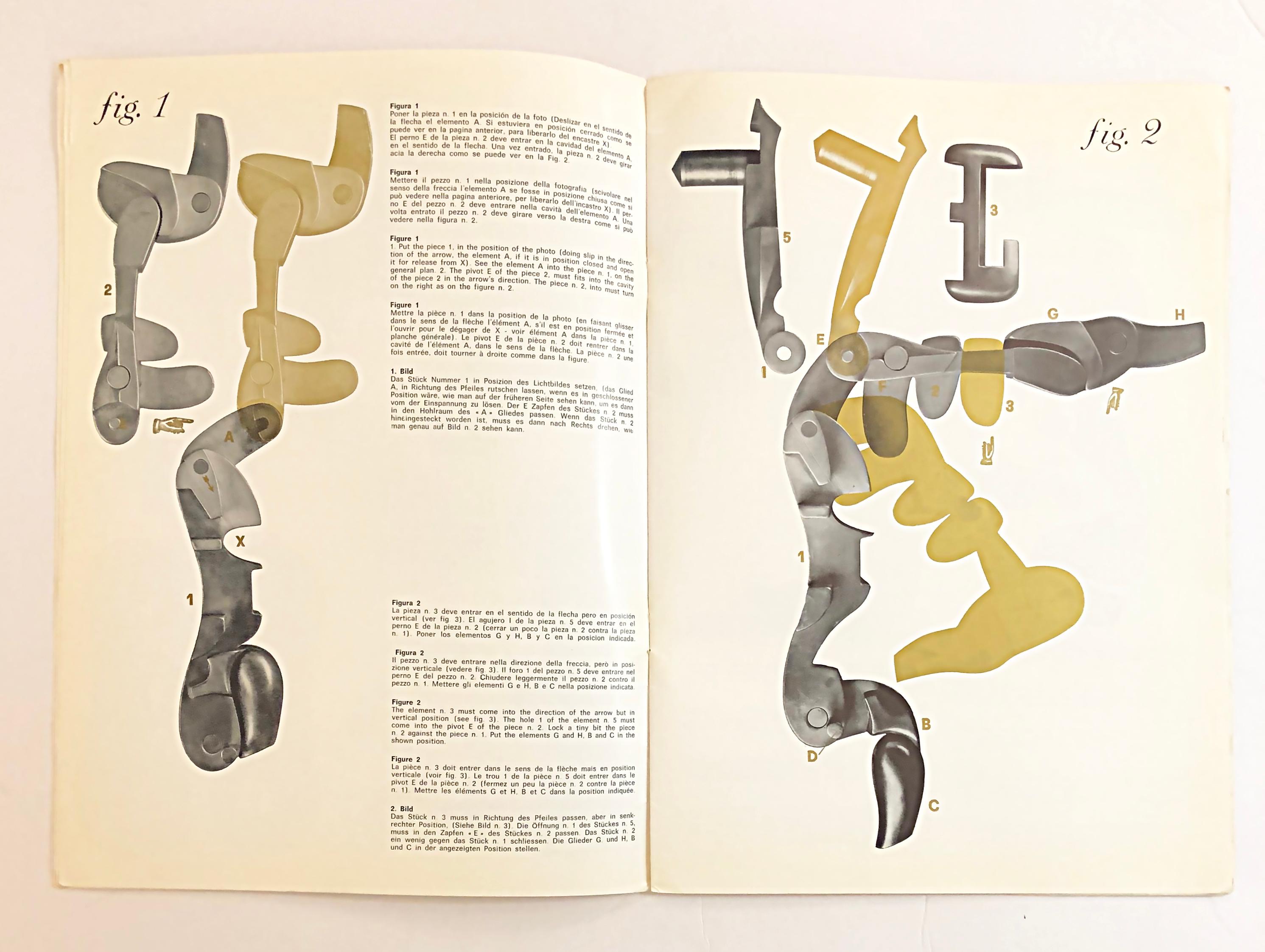 Miguel Ortiz Berrocal Romeo e Giulieta Bronze Puzzle Sculpture, Large with Book 7