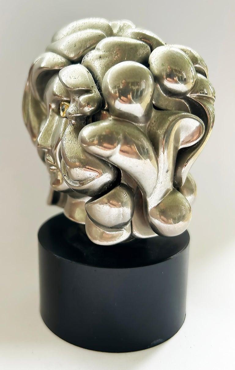 Miguel Ortiz Berrocal 1969 Portrait de Michèle Puzzle-Skulptur (Metall) im Angebot