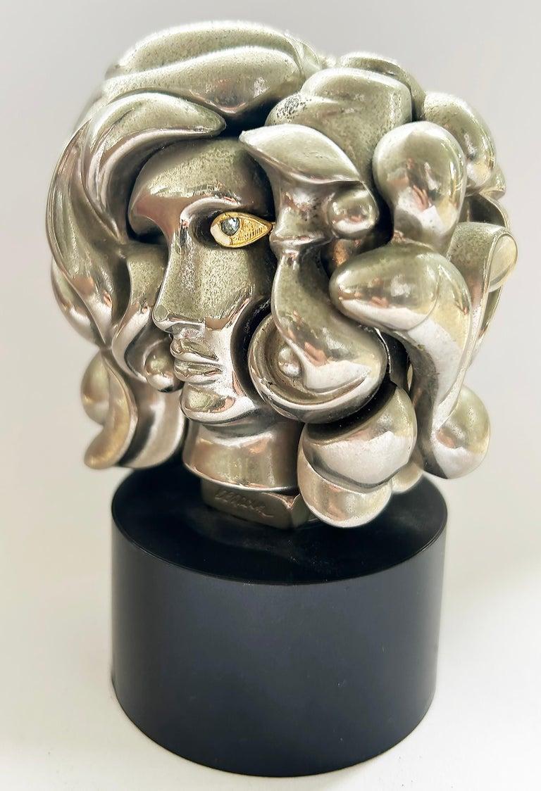 Miguel Ortiz Berrocal 1969 Portrait de Michèle Puzzle-Skulptur im Angebot 1
