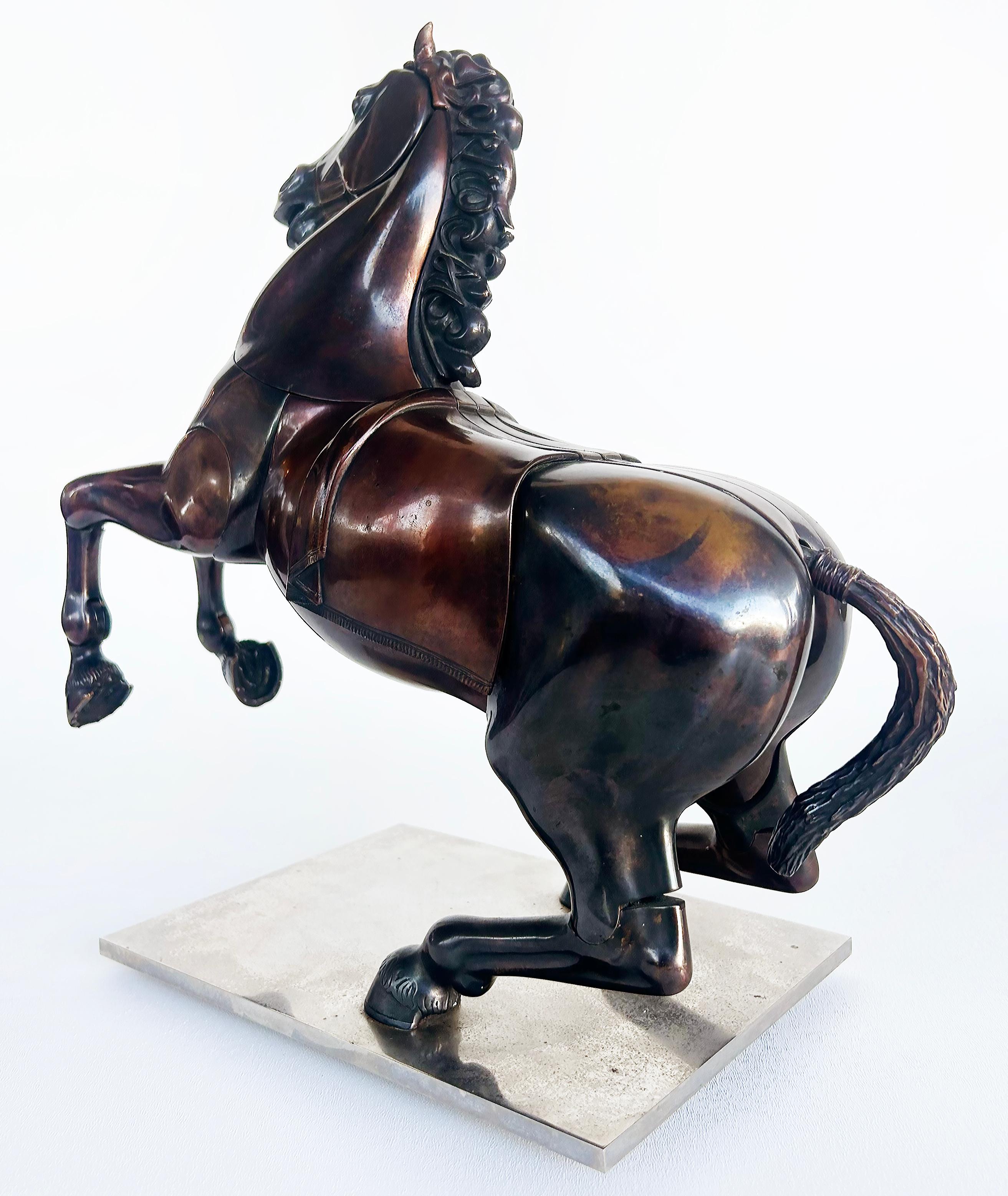 Miguel Ortiz Berrocal Bronze Horse Sculpture 