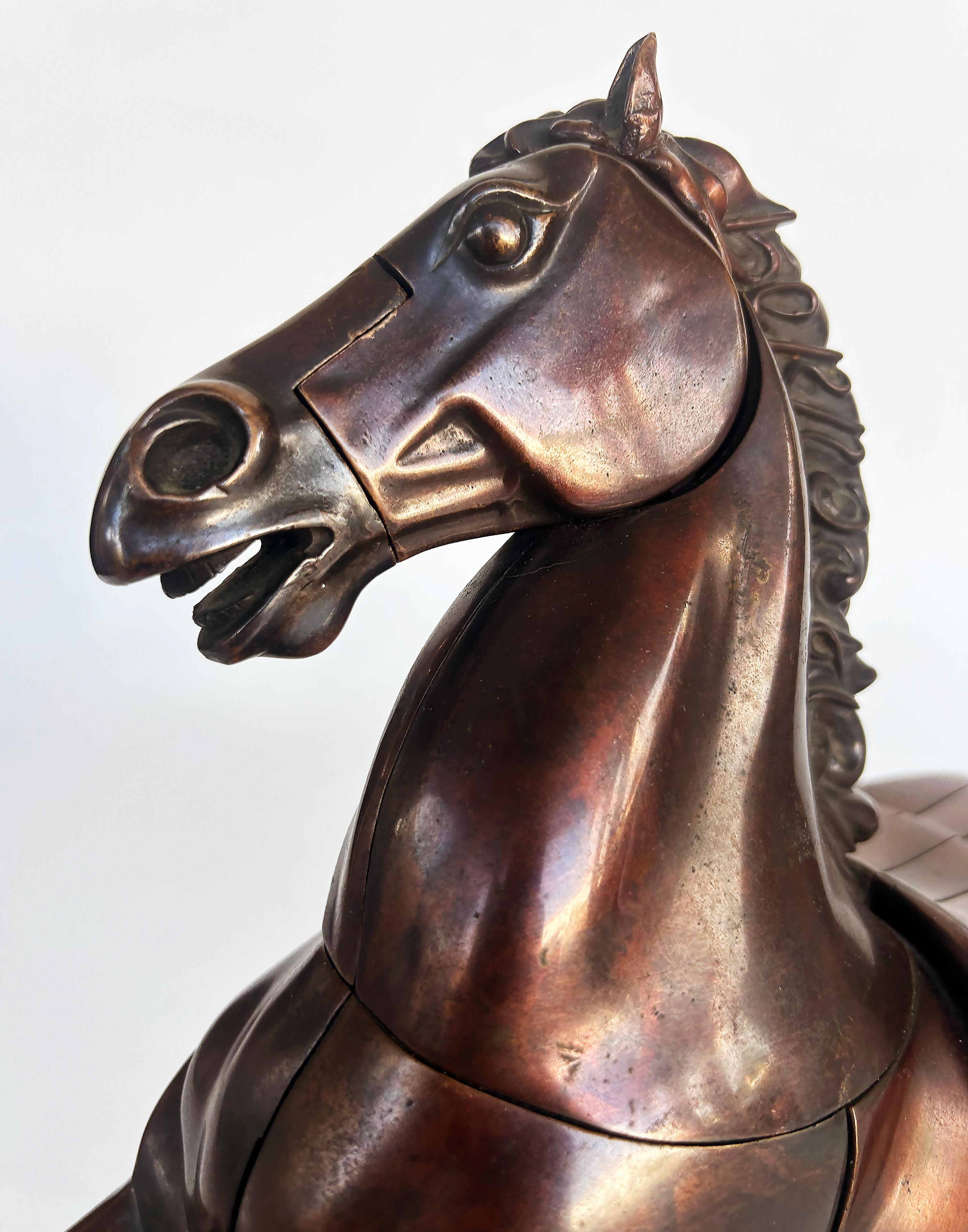 20th Century Miguel Ortiz Berrocal Bronze Horse Sculpture 