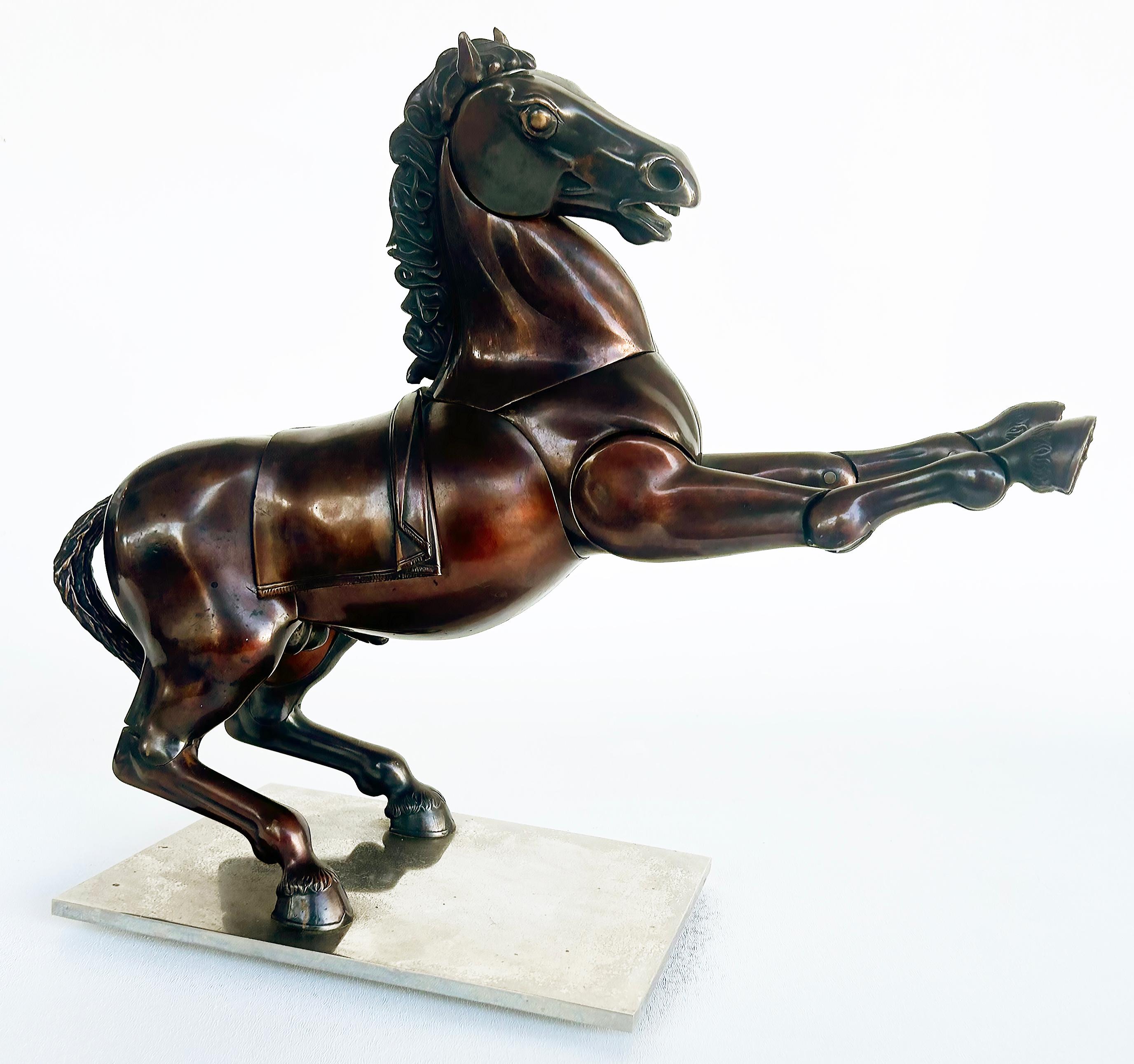 Miguel Ortiz Berrocal Bronze Horse Sculpture 