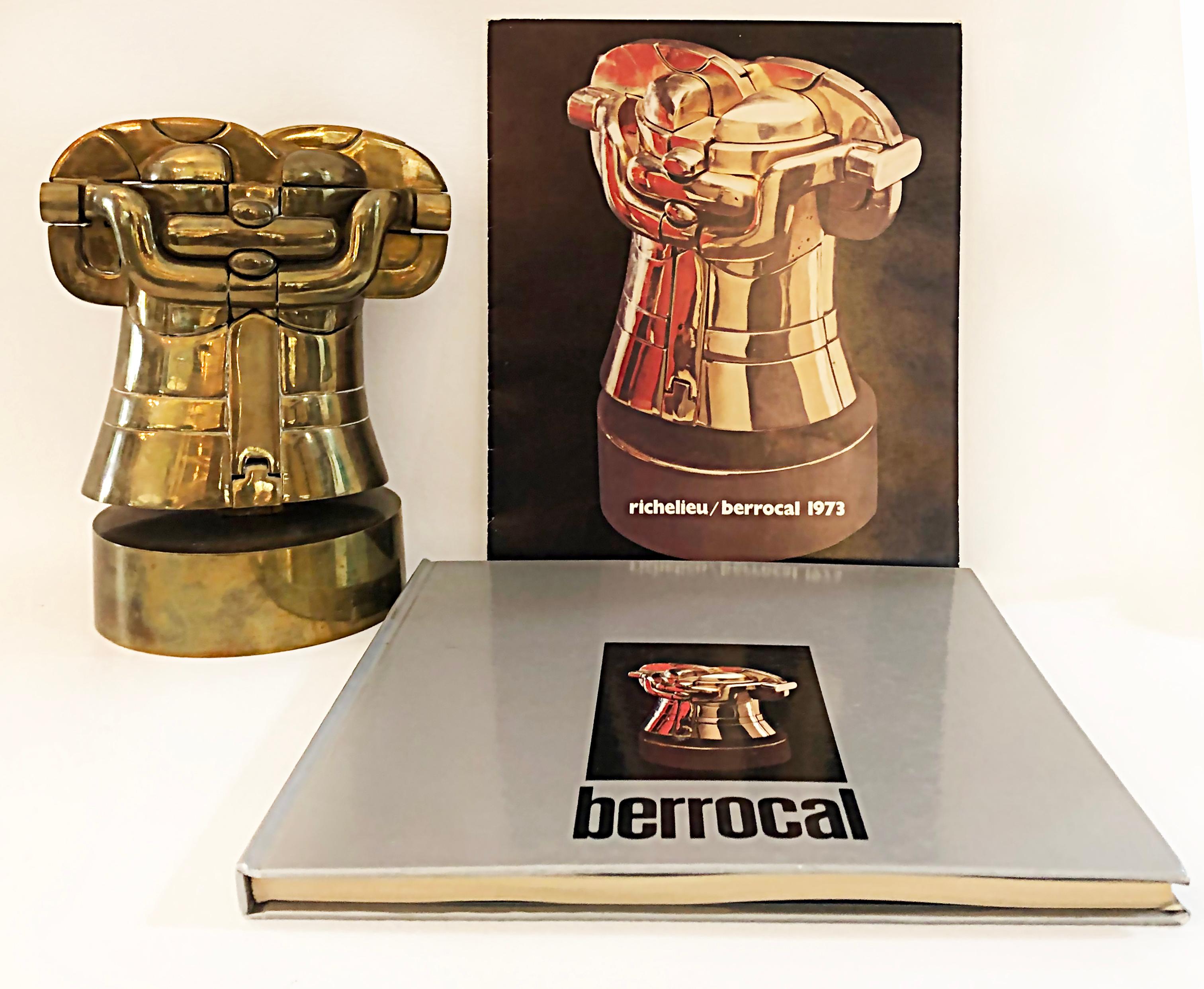 Miguel Ortiz berrocal large Richelieu bronze puzzle sculpture.

Offered for sale is a rare bronze puzzle sculpture by Spanish artist Miguel Ortiz Berrocal (1933-2006) signed and numbered in a limited edition and made in Italy. The sculpture is