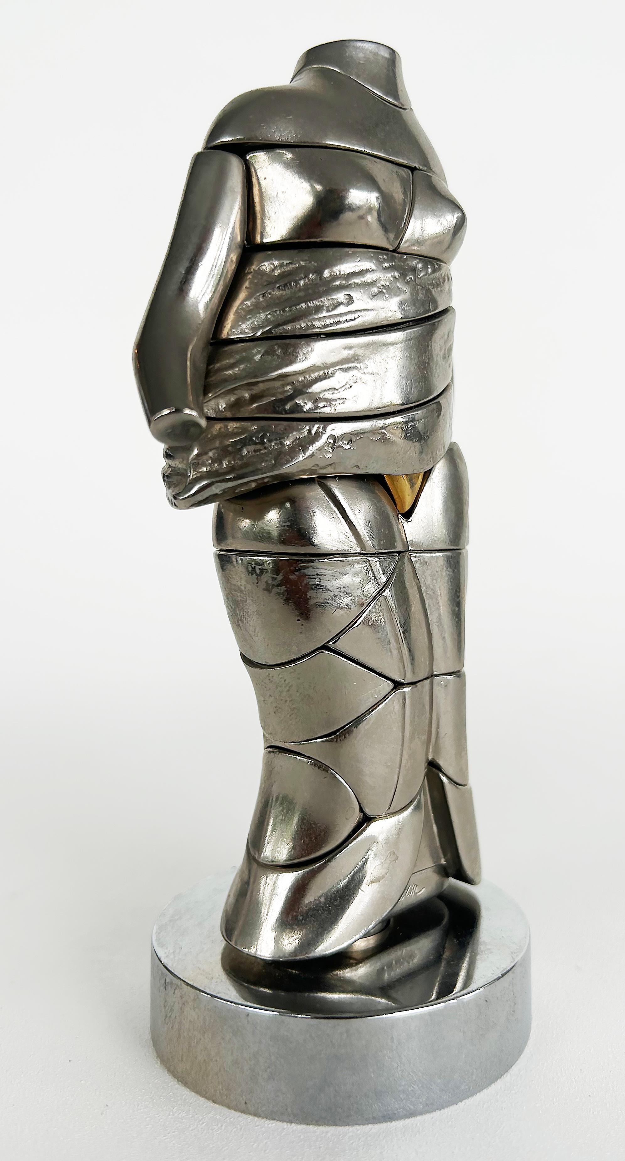 Miguel Ortiz Berrocal Mini-Cariatide Scultura 8284/10K, Scatola Originale In condizioni buone in vendita a Miami, FL