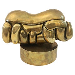 Miguel Ortiz Berrocal Romeo e Giulieta Bronze Puzzle Sculpture, Large with Book