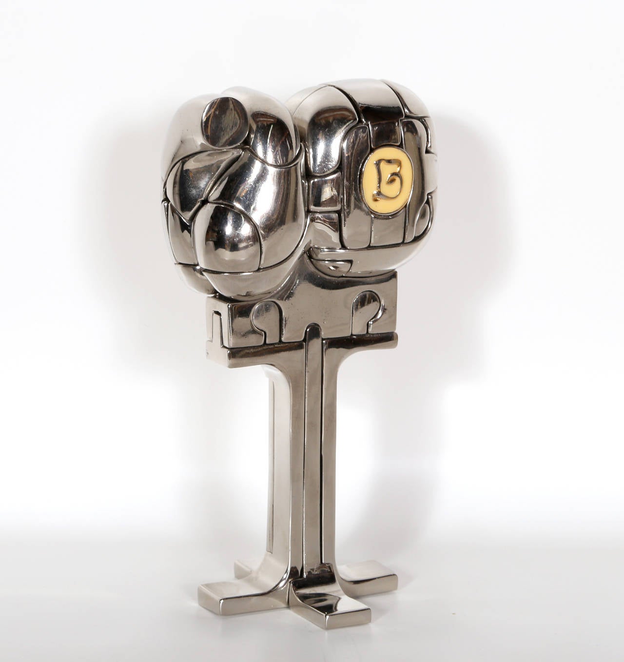 Miguel Ortiz Berrocal Abstract Sculpture - Mini Cristina, Puzzle Sculpture by Berrocal