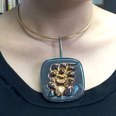 Torso Verona, collana indossabile Scultura d'arte di Miguel Ortiz Berrocal