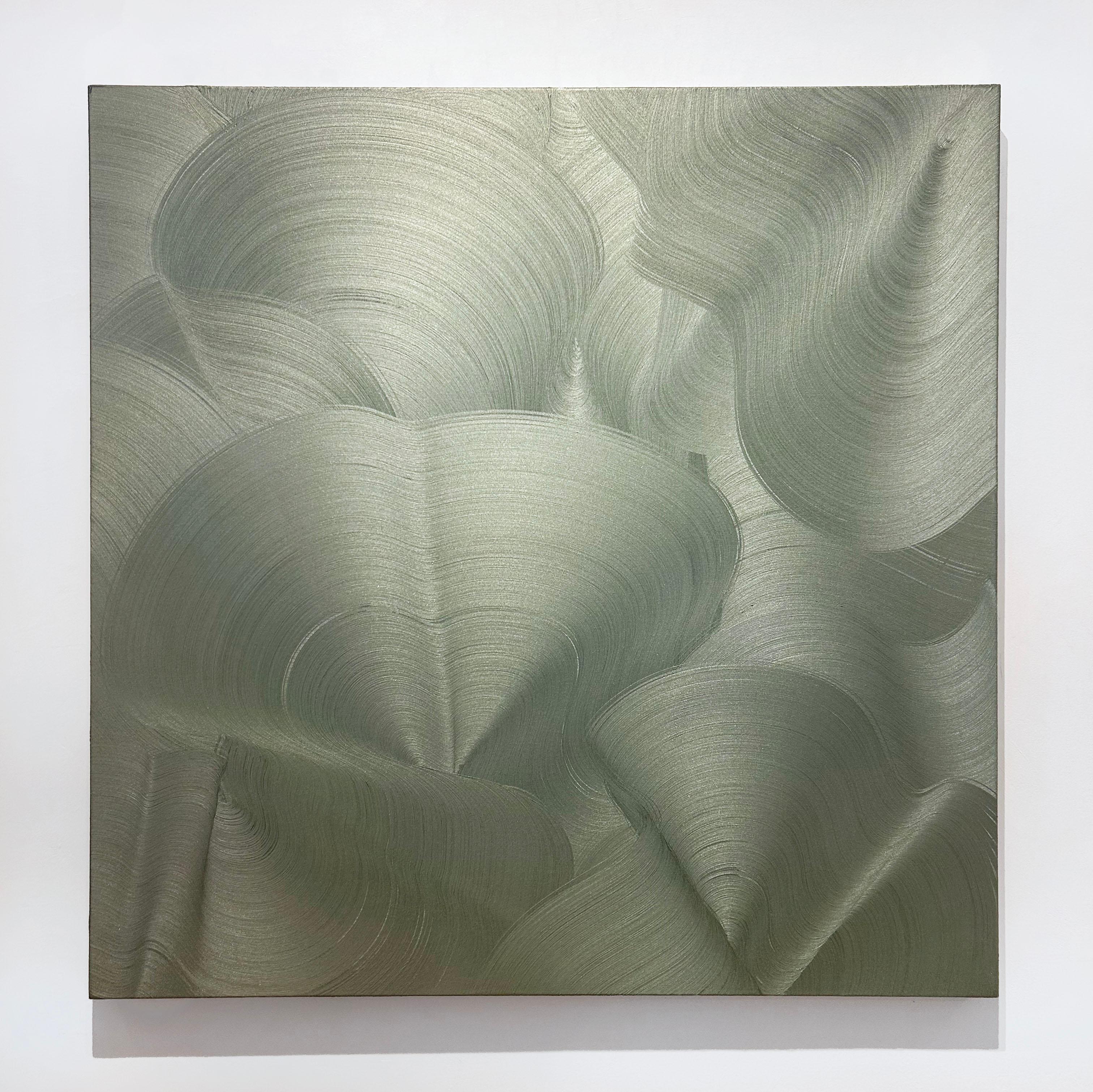 Green Hat - Painting by Miguel Osuna