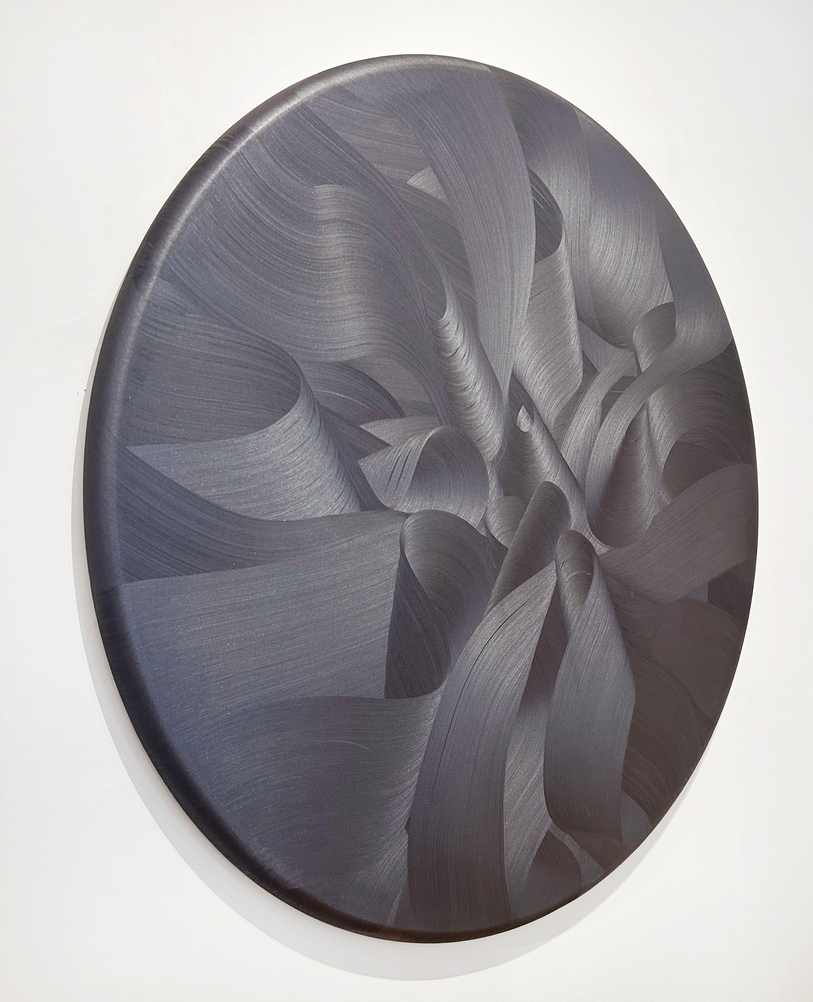Sarabanda - Gray Abstract Painting by Miguel Osuna