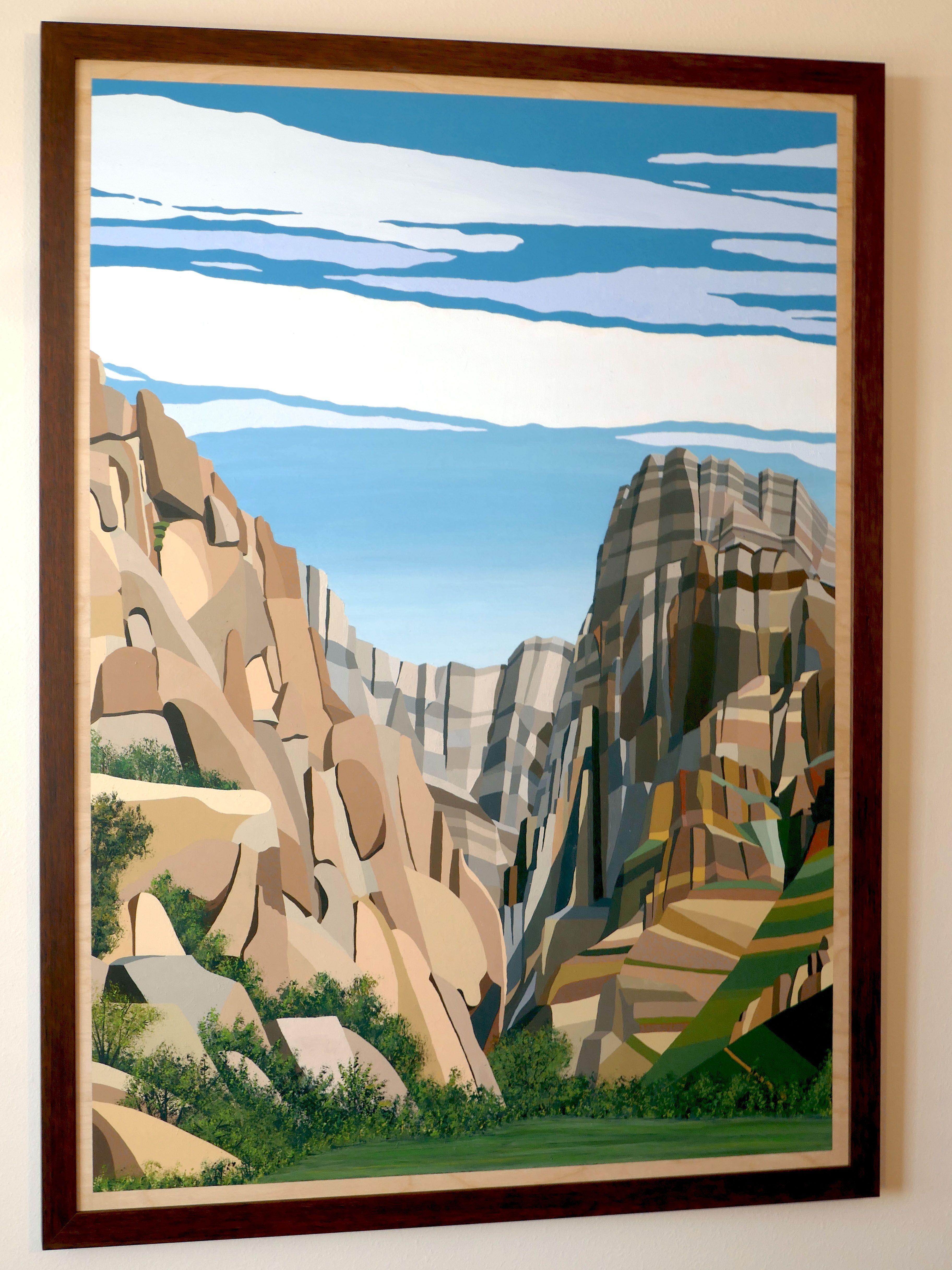 Notch Peak, Gemälde, Acryl auf Holzplatte (Zeitgenössisch), Painting, von Miguel Pabon