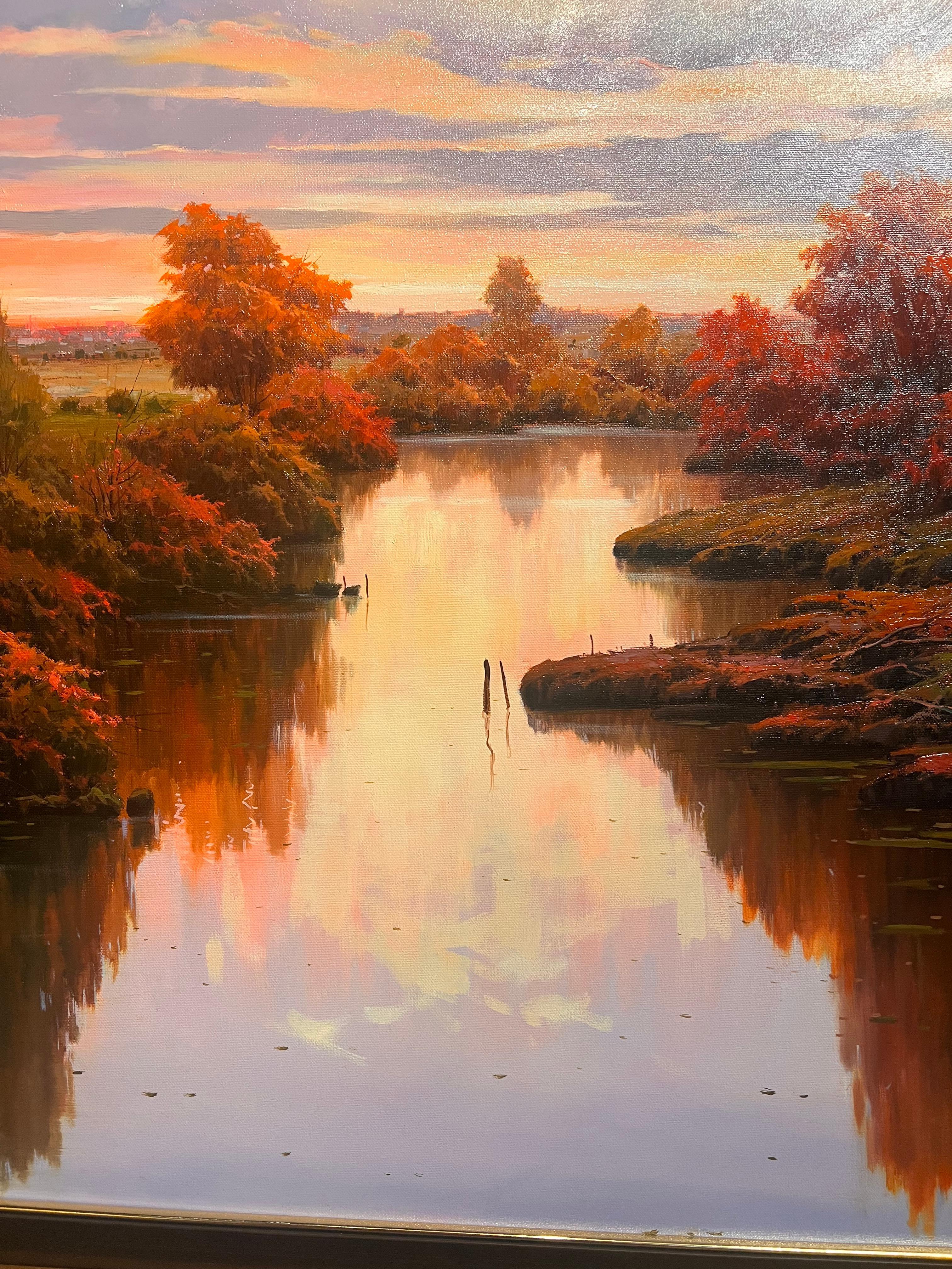 Atardecer (Sunset) - Painting by Miguel Peidro