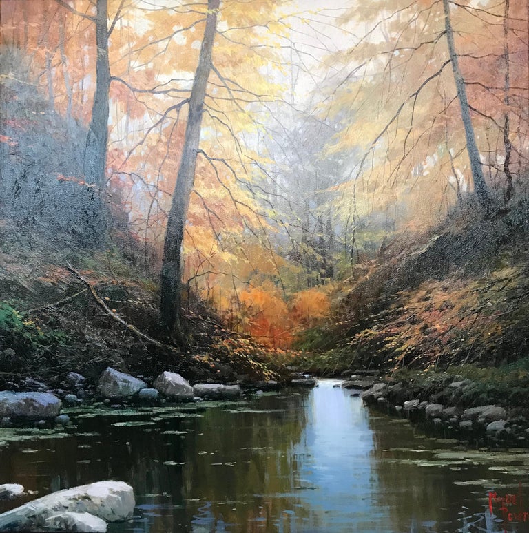 Miguel Peidro - Contemporary Landscape Painting 'Enchanted Forest' by