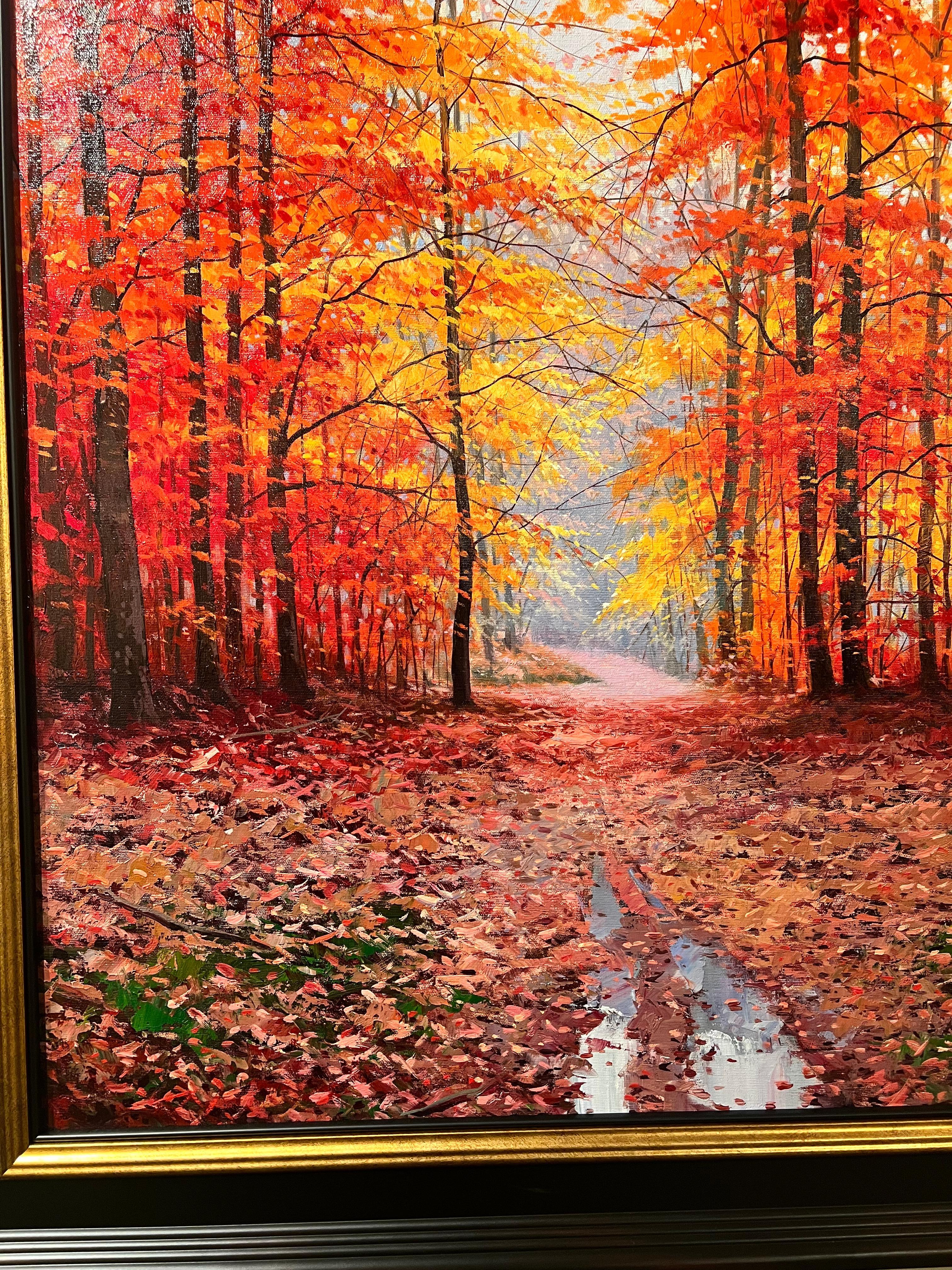 Frondosidad Otonal (Autumn Lushness) - Impressionist Painting by Miguel Peidro
