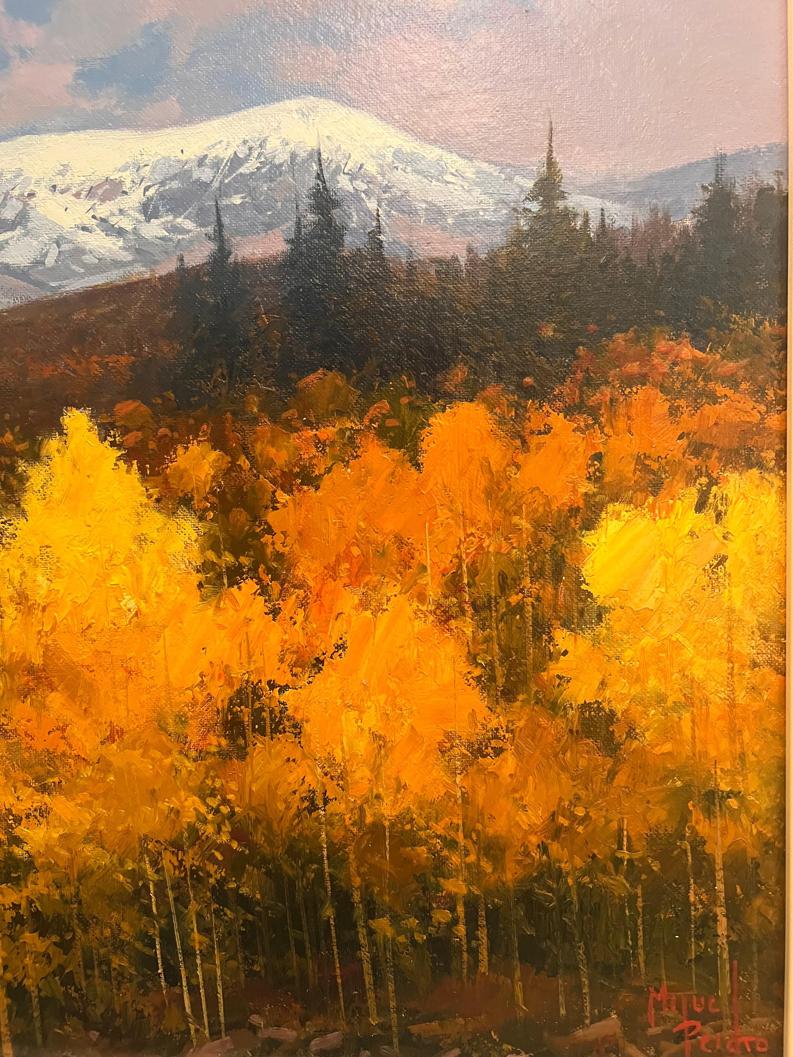 Árboles dorados - Painting de Miguel Peidro