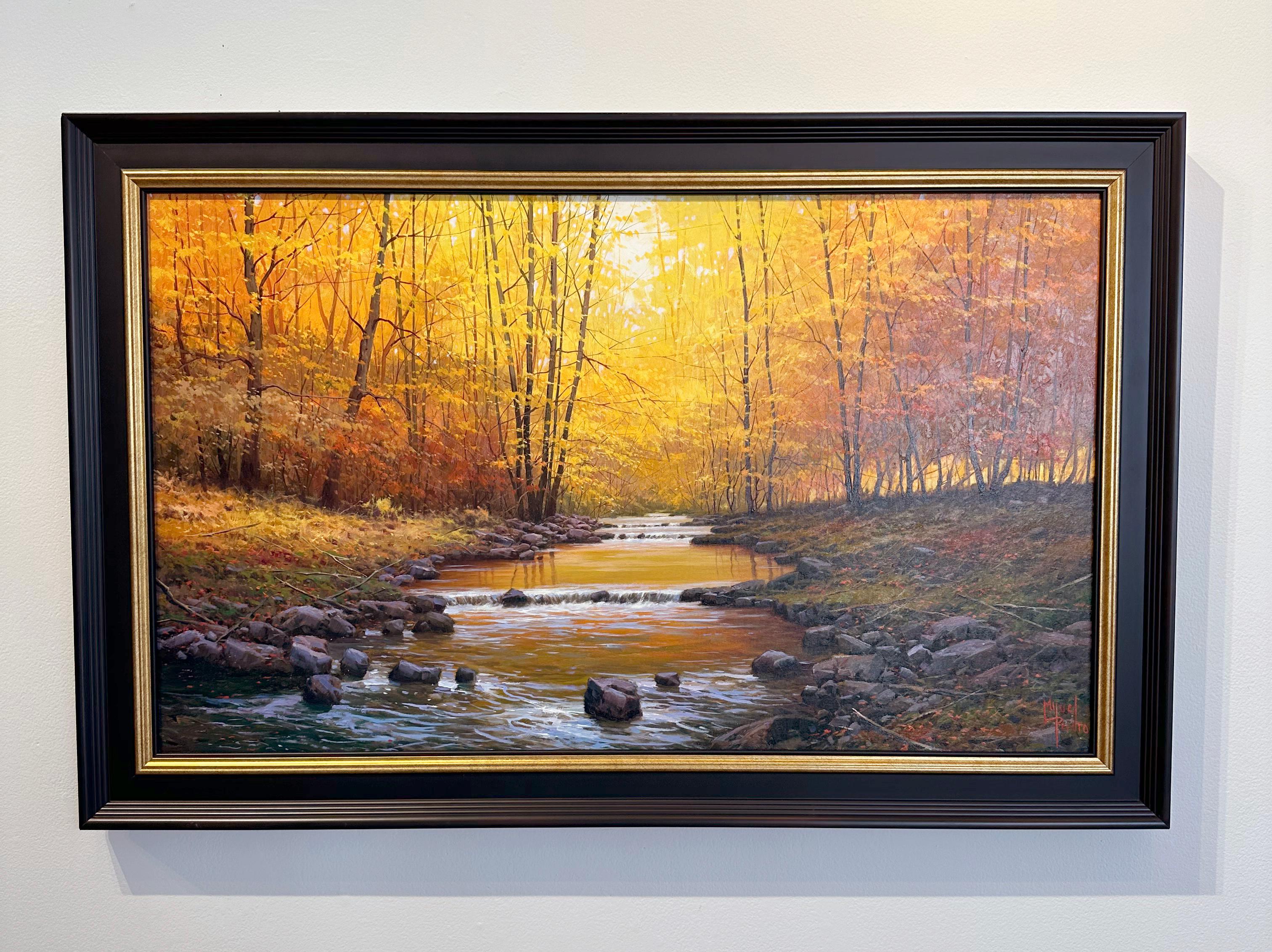 autumn river painting