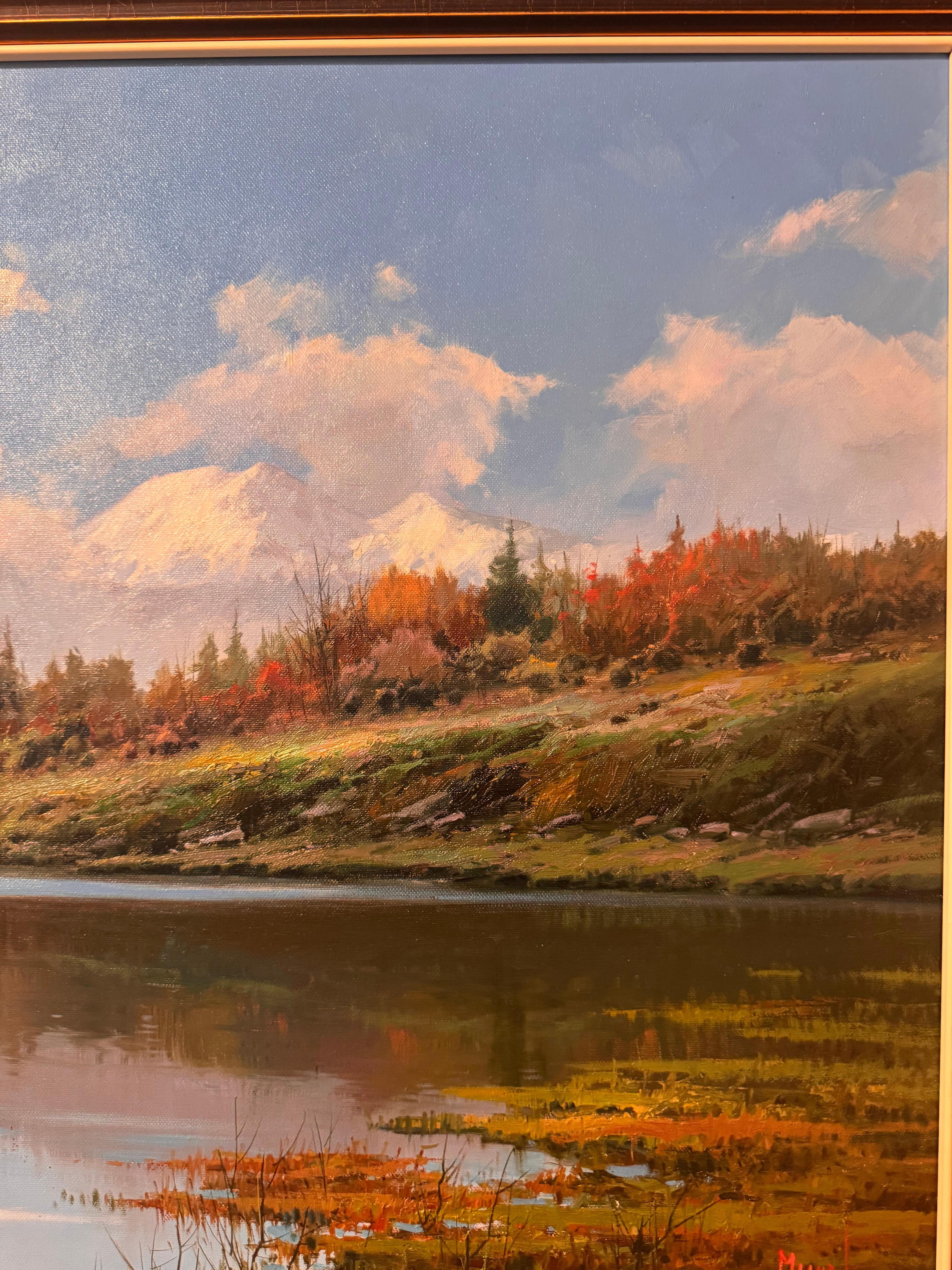Otono en la Montanas (Herbst in den Bergen) (Impressionismus), Painting, von Miguel Peidro