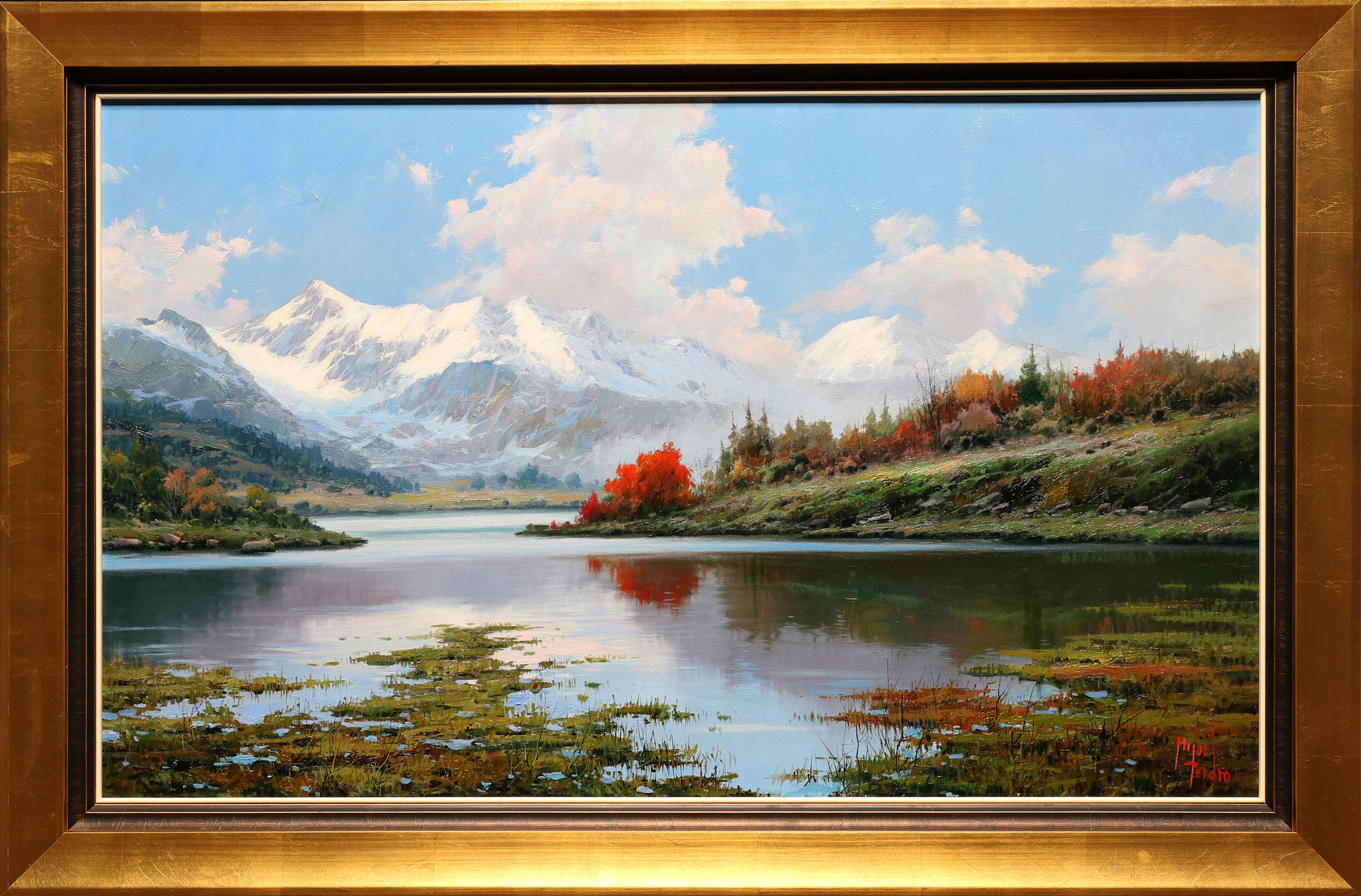 Miguel Peidro Landscape Painting – Otono en la Montanas (Herbst in den Bergen)