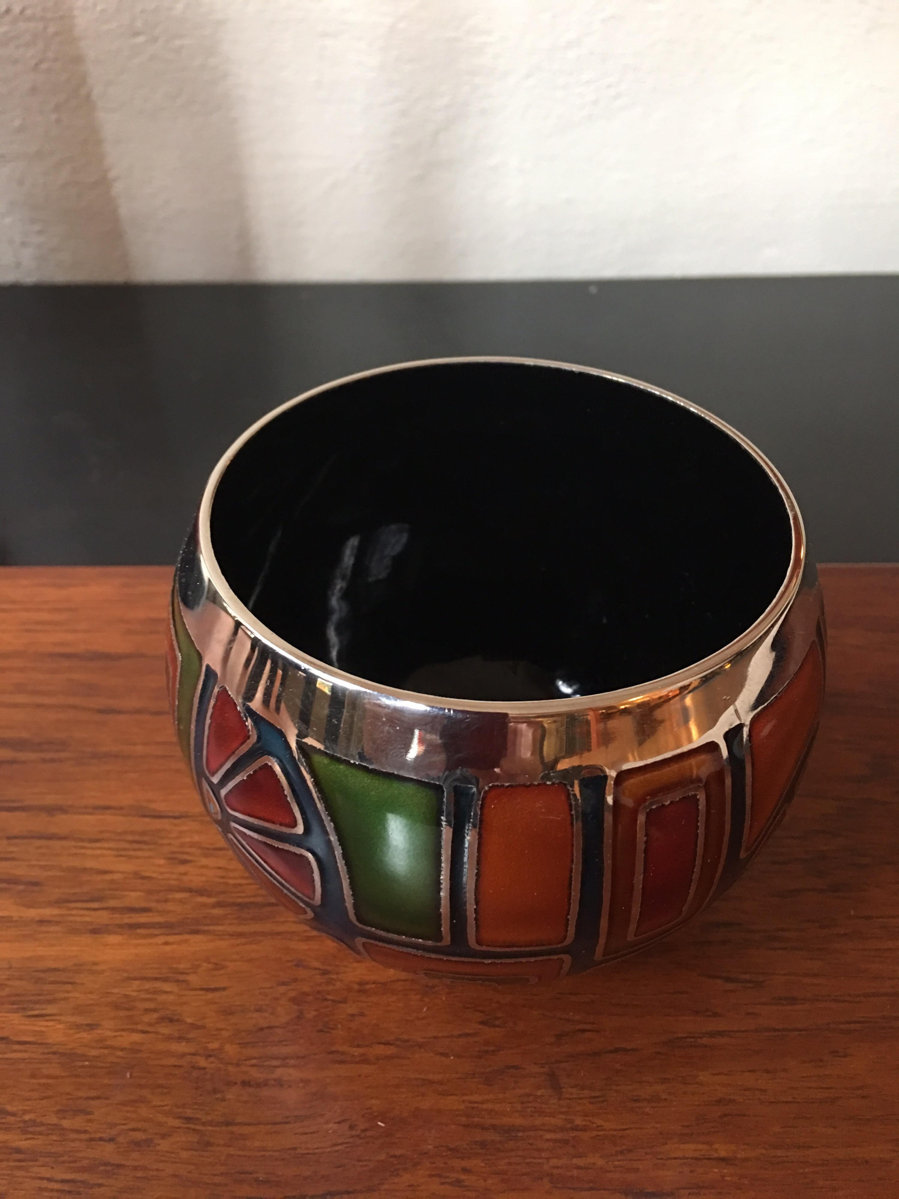 Mid-Century Modern Miguel Pineda Enamel Bowl