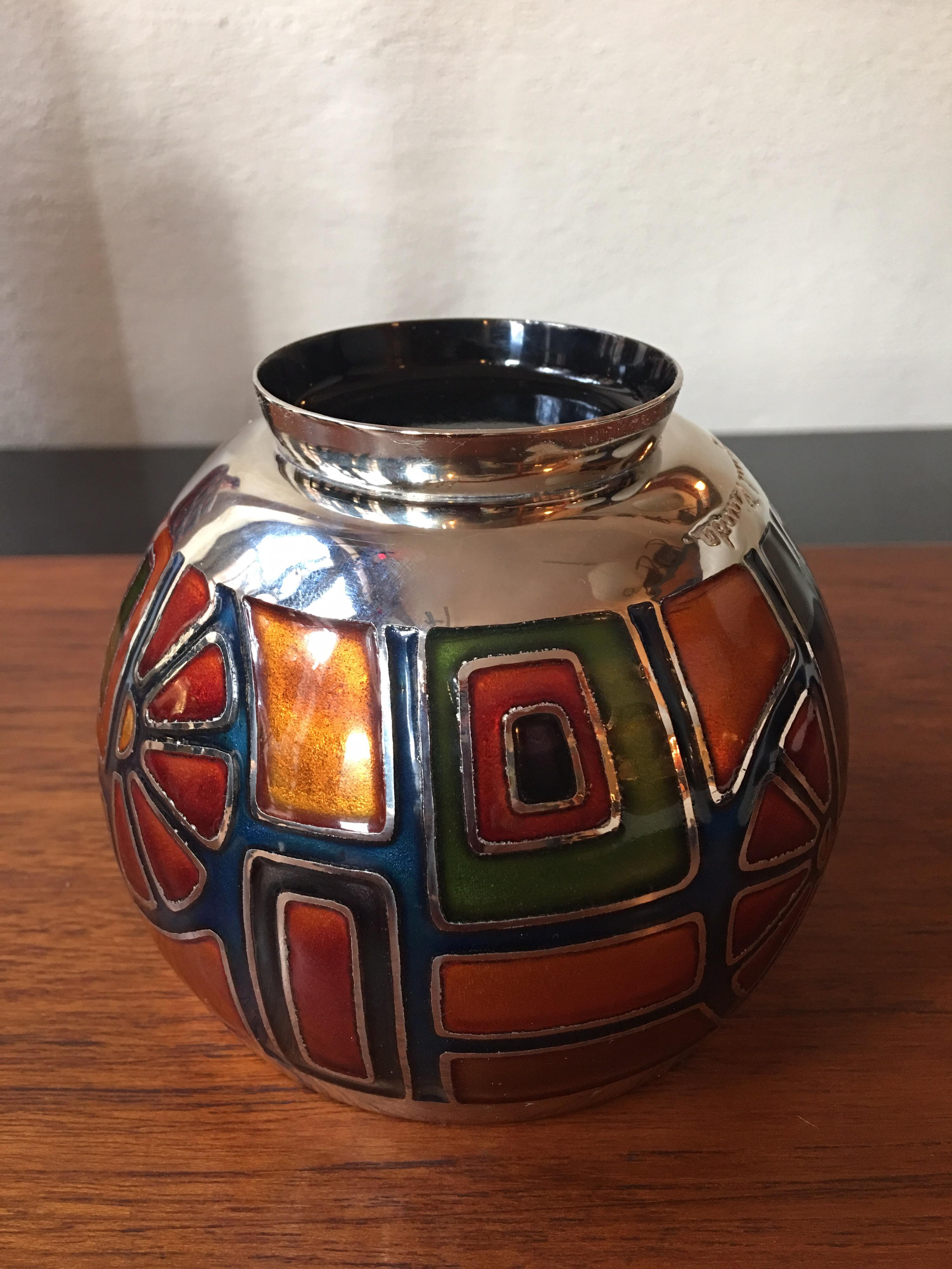 Mexican Miguel Pineda Enamel Bowl