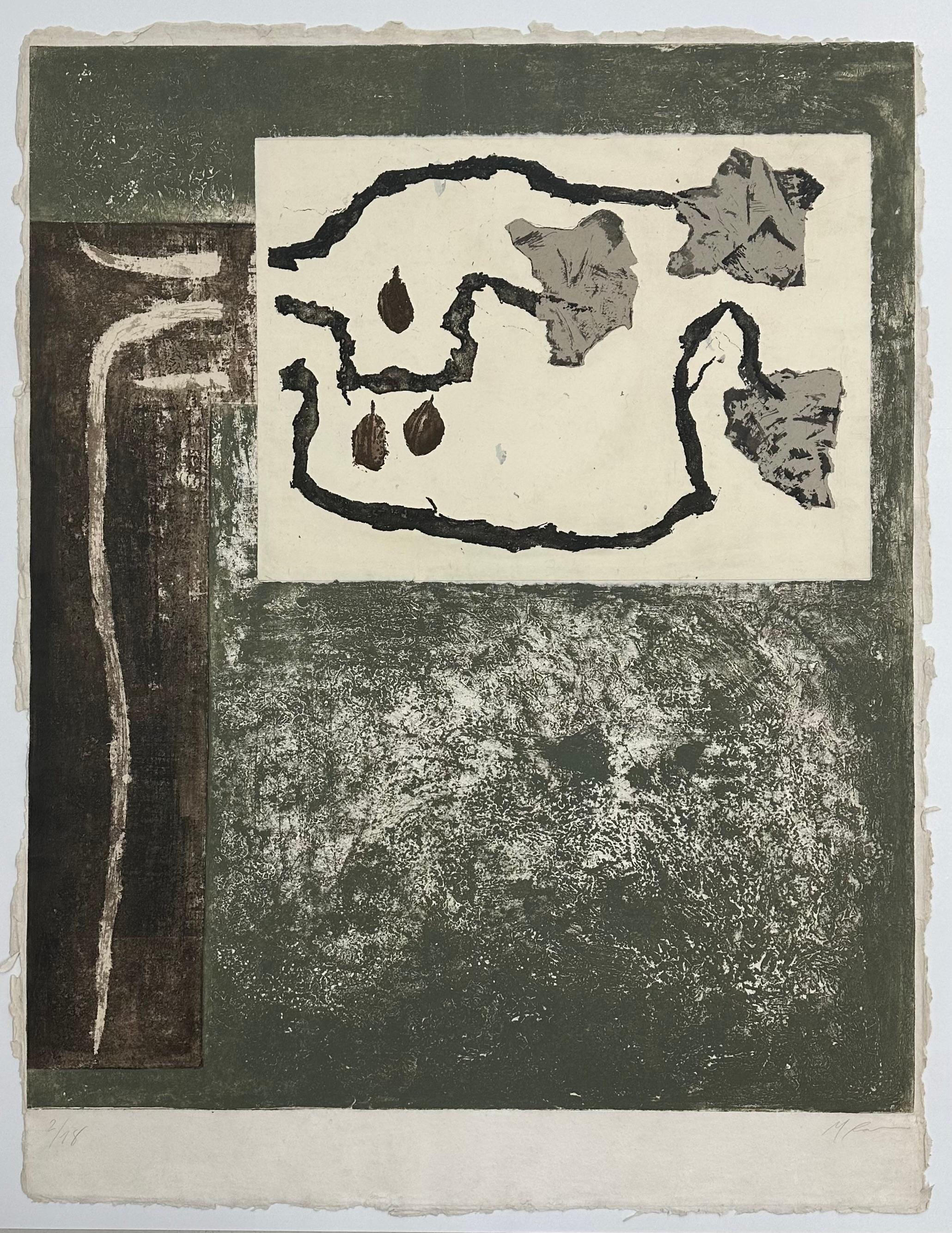 Miguel Rasero (Spain, 1955)
'Vinas', N/A
carborundum, chine colle on Heavy weight handmade paper
52.6 x 40.6 in. (133.5 x 103 cm.)
Edition of 18
ID: RAS-301
Hand-signed by author