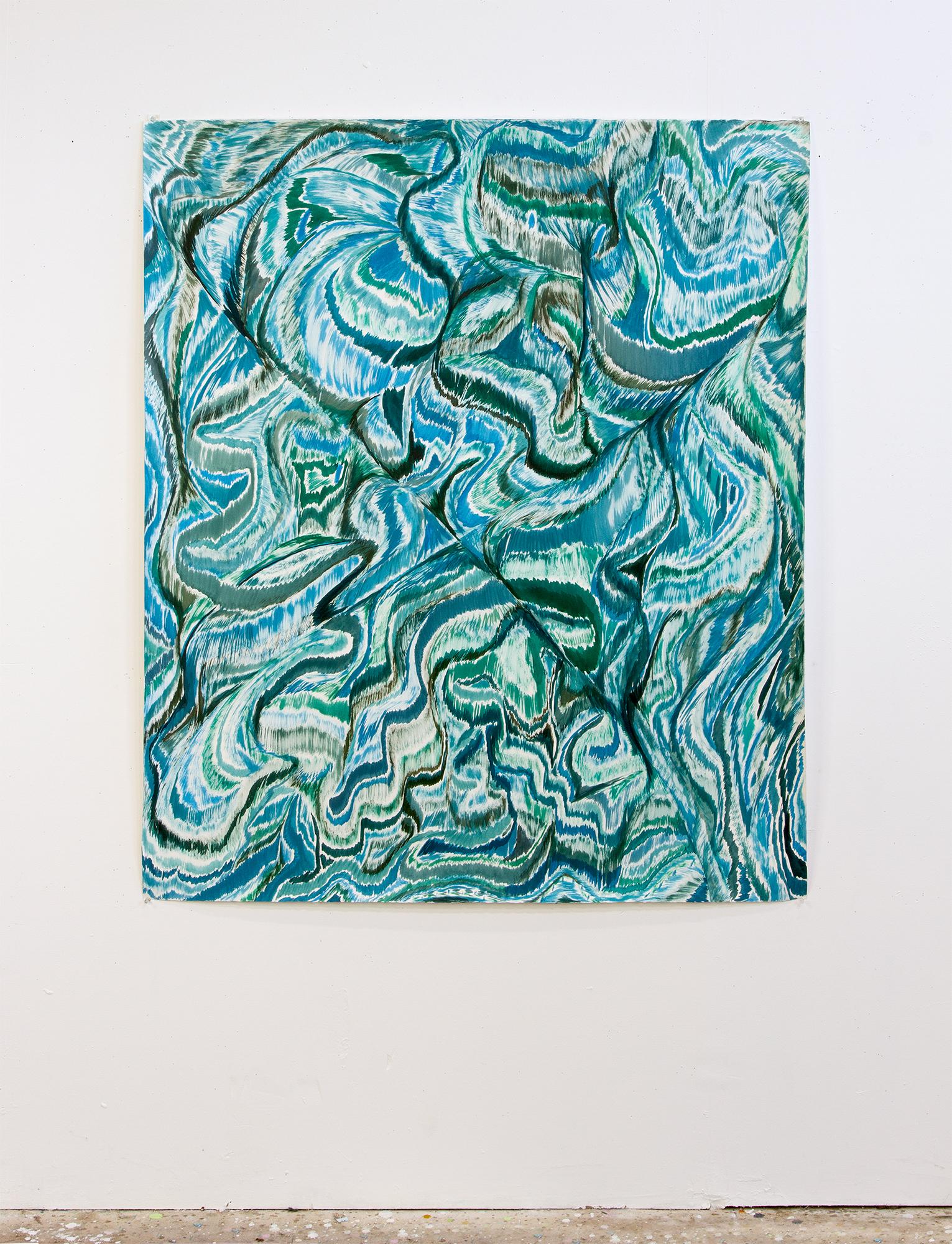 Silk Terrace - Painting by Miguel Rodriguez