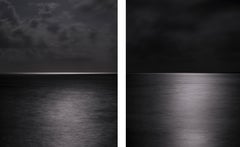 Mondaufgang II und I, Naturalistischer Pigmentdruck Diptychon.