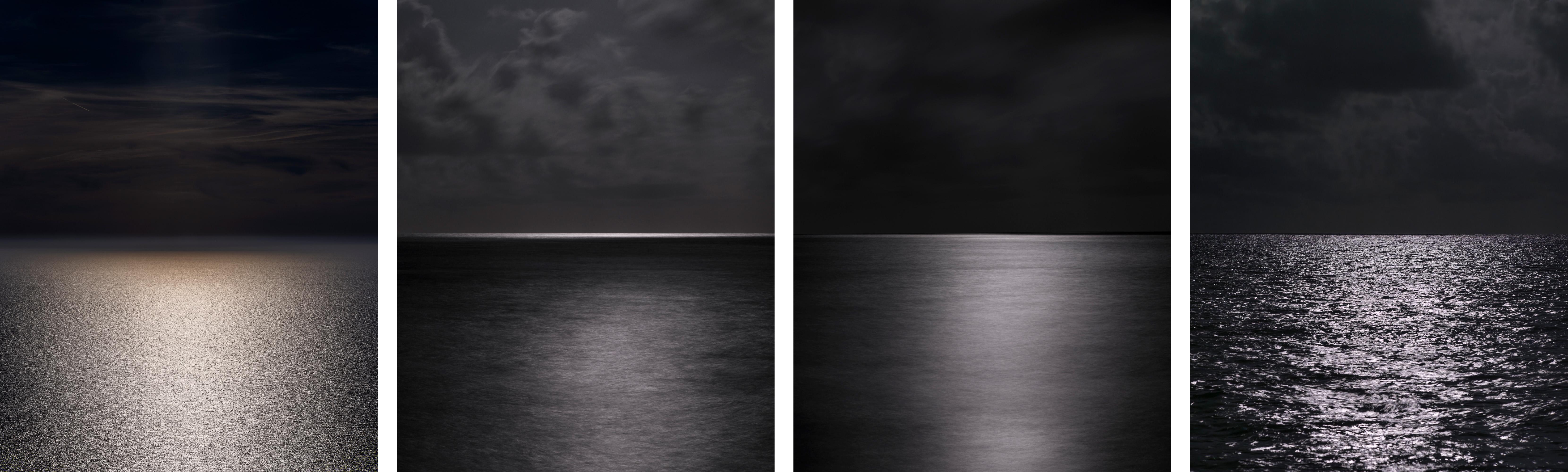 Miguel Winograd  Black and White Photograph - Set Sol de Mallorca, Moonrise II, I and IV. From the Series Mares. 