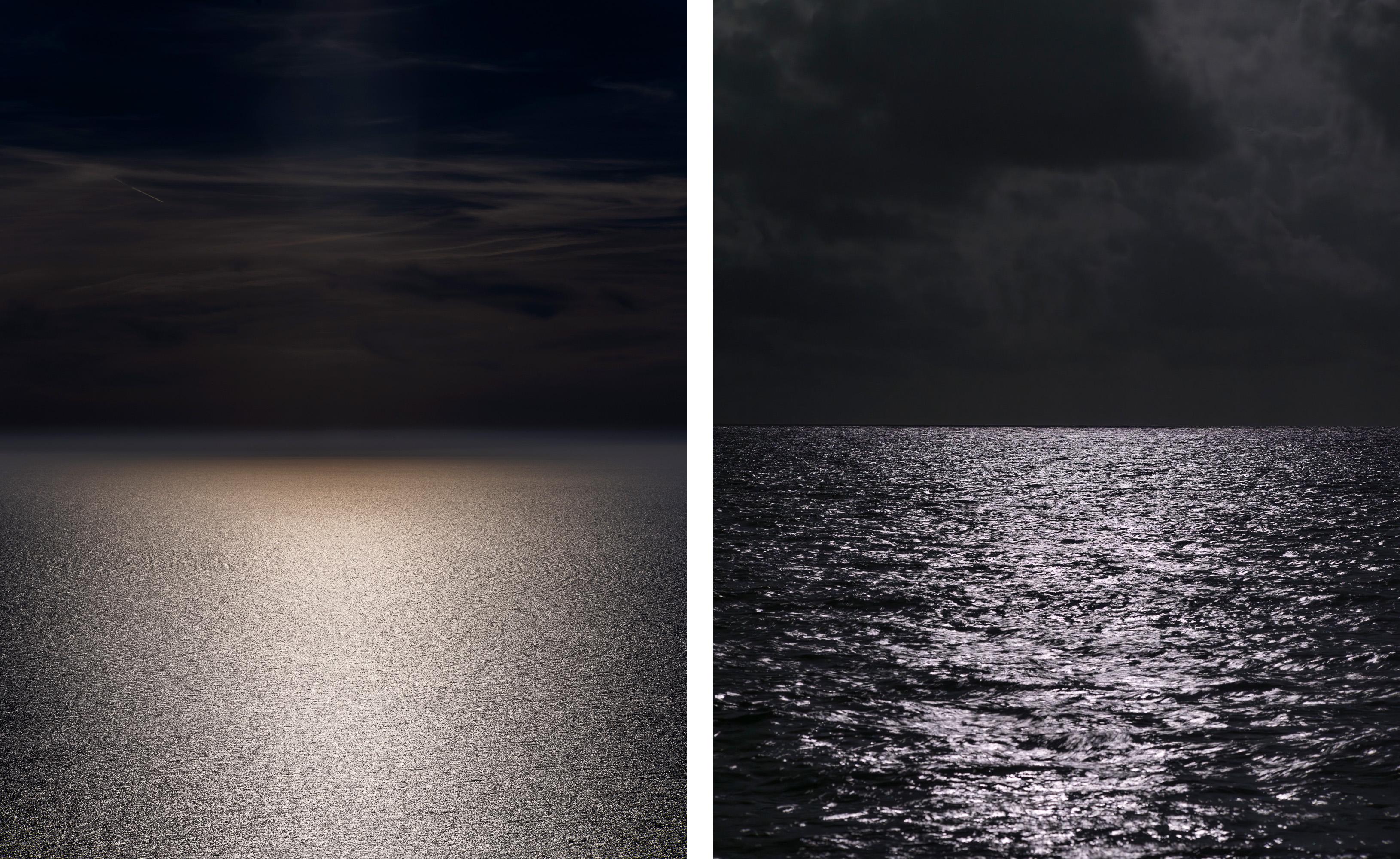 Sol Mallorca and moonrise IV, Diptych. From the Series Mares