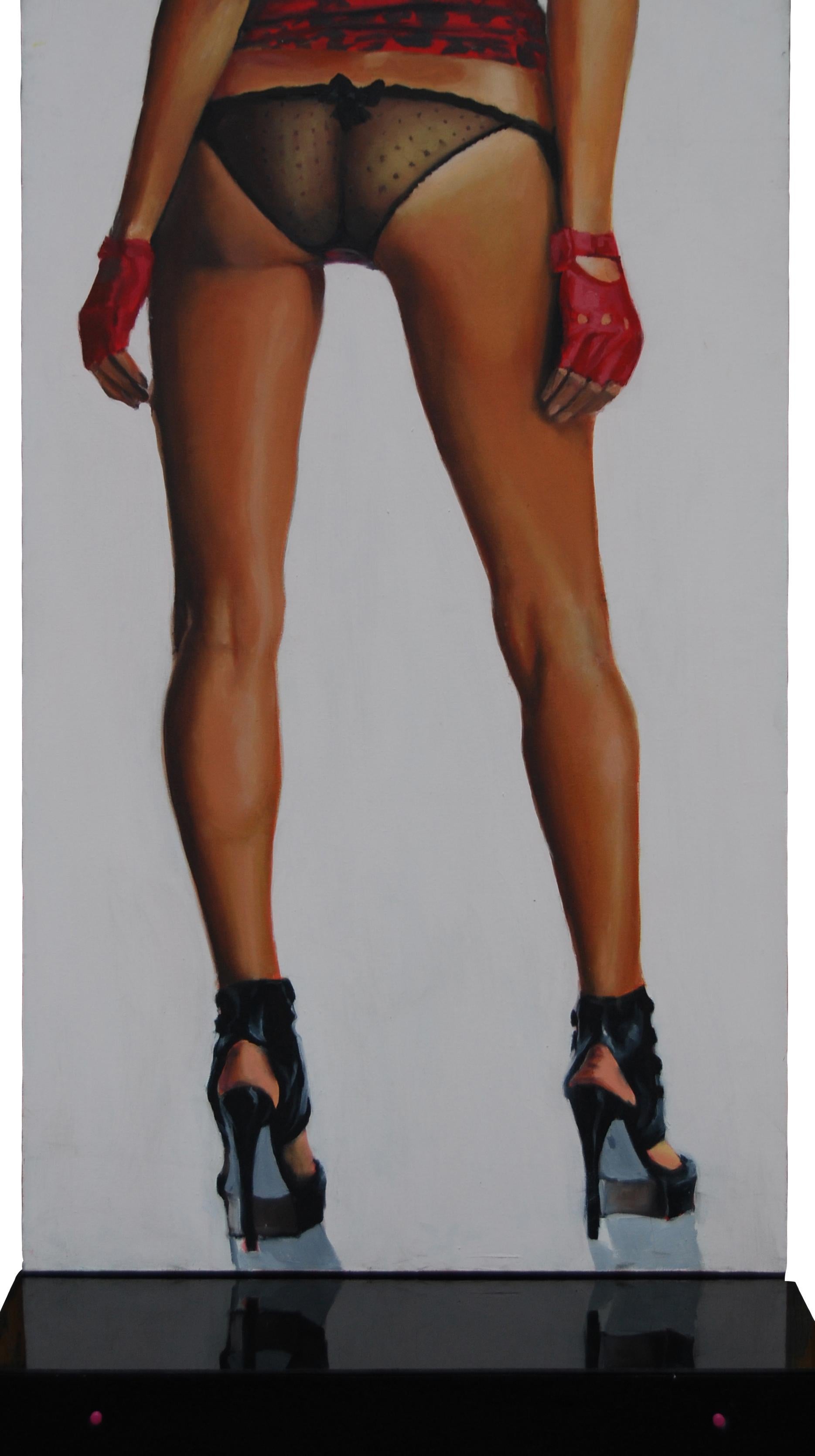 Useful Object Cut - Contemporary, Legs, Woman, High Heels, Vertical, Pop Art - Mixed Media Art by Mihai Florea