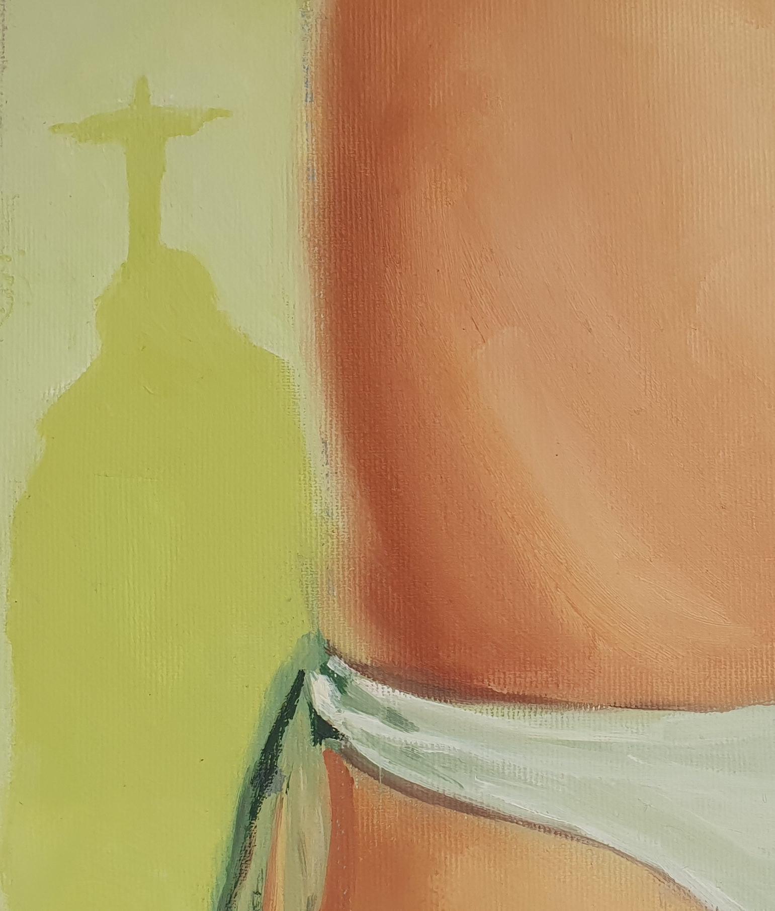 Brazil - 21st Century, Figurative Painting, Green, Flag, Bikini Bottom For Sale 1