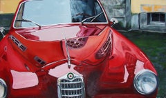 Fresh. Milan. 1965 - Contemporary, Red, Classic Car, Alfa Romeo Oldtimer