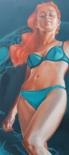 Future Worship - Contemporary, Blue, Internet, Woman, Redhead, Female