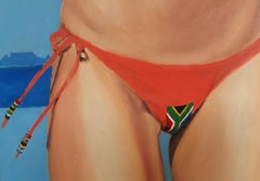South Africa - 21st Century, Figurative Painting, Flag, Contemporary Art, Safari