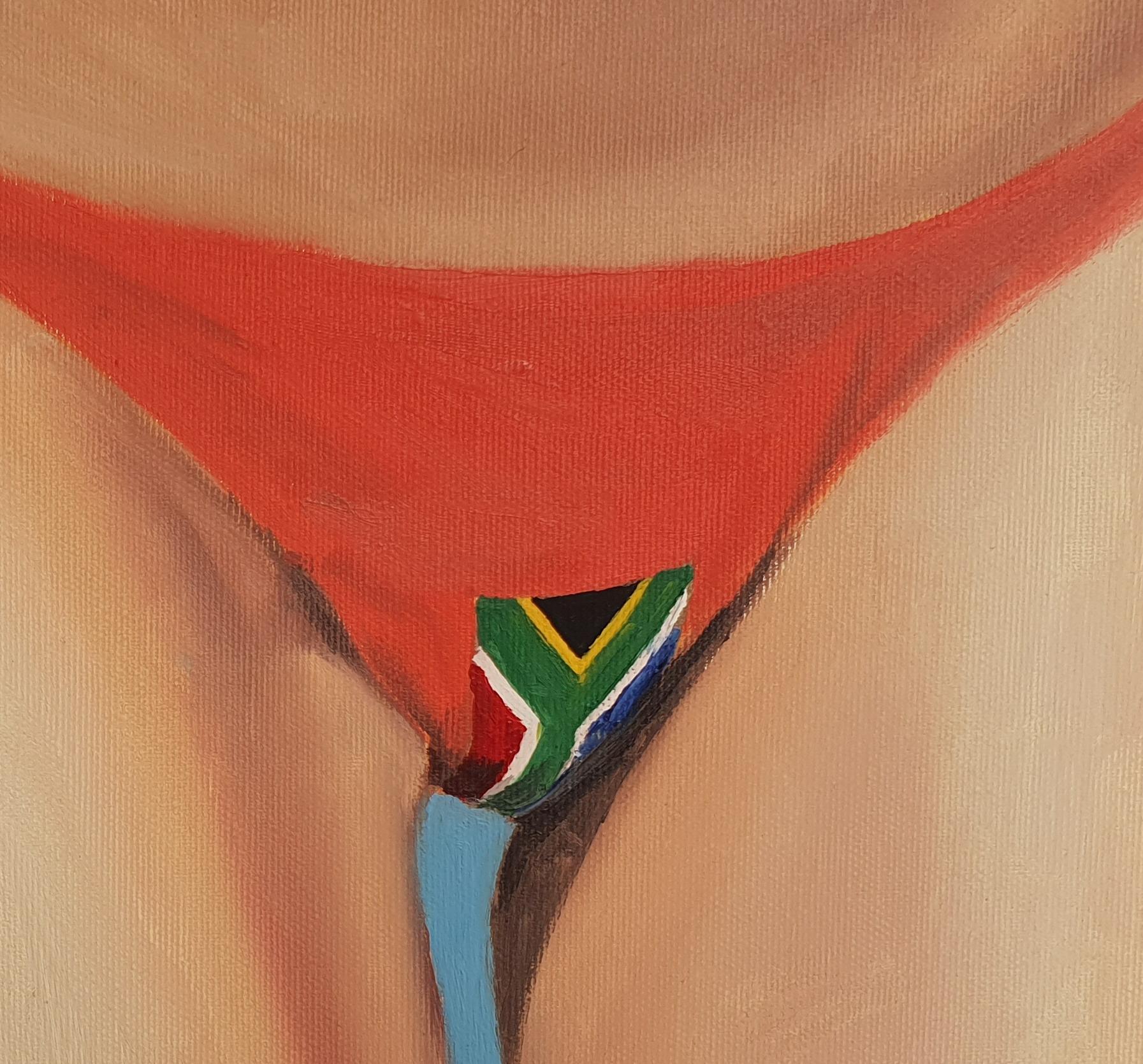 South Africa - 21st Century, Figurative Painting, Flag, Contemporary Art, Safari 1