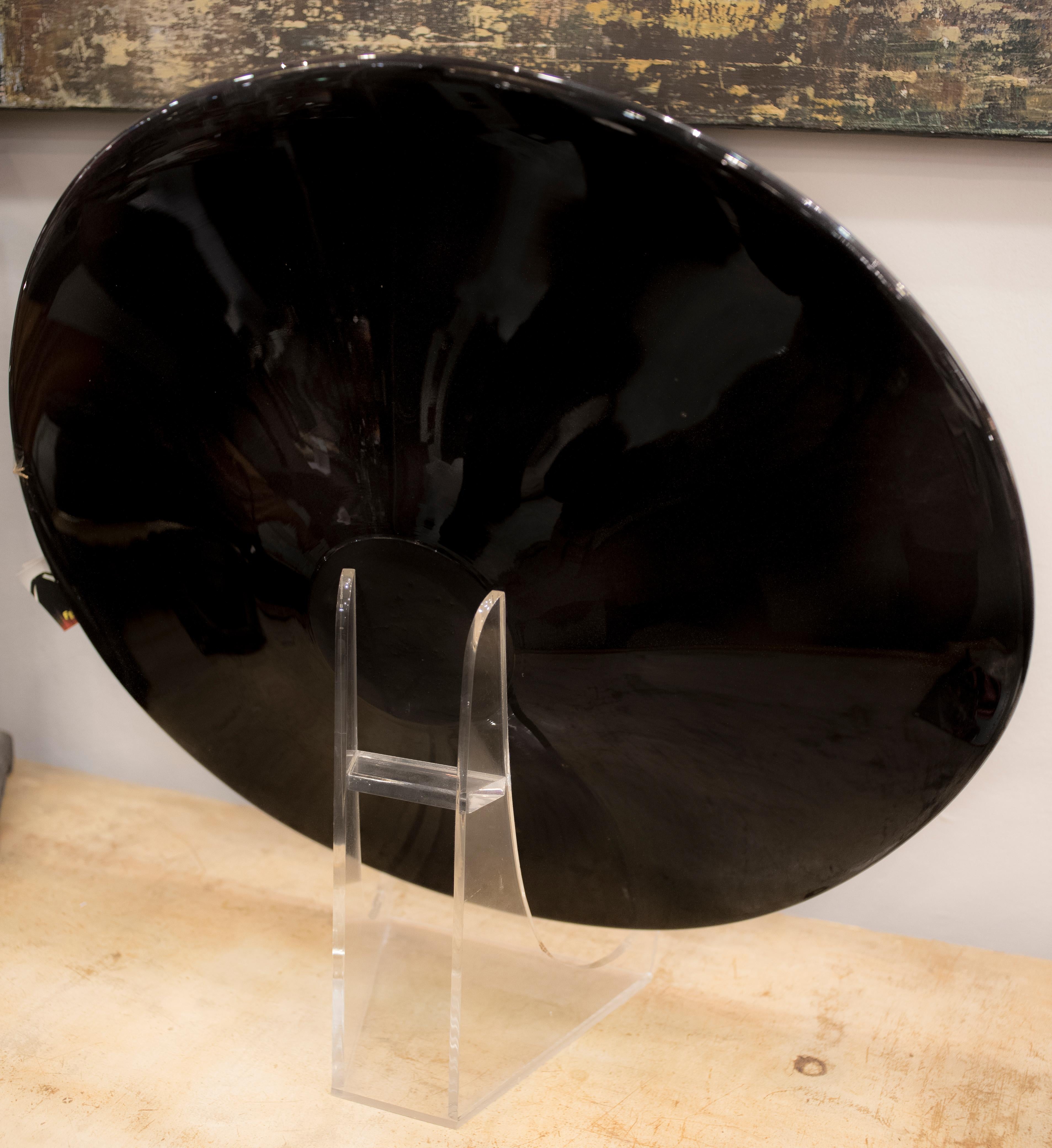 Mihai Topescu Black Blowing Glass Centerpiece, 2006, Signed at 1stDibs