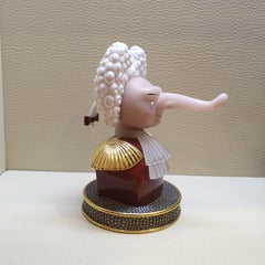 Mihail Chemiakin 22 Karat Silver 18 Karat Yellow Gold Carved Stone Sculpture