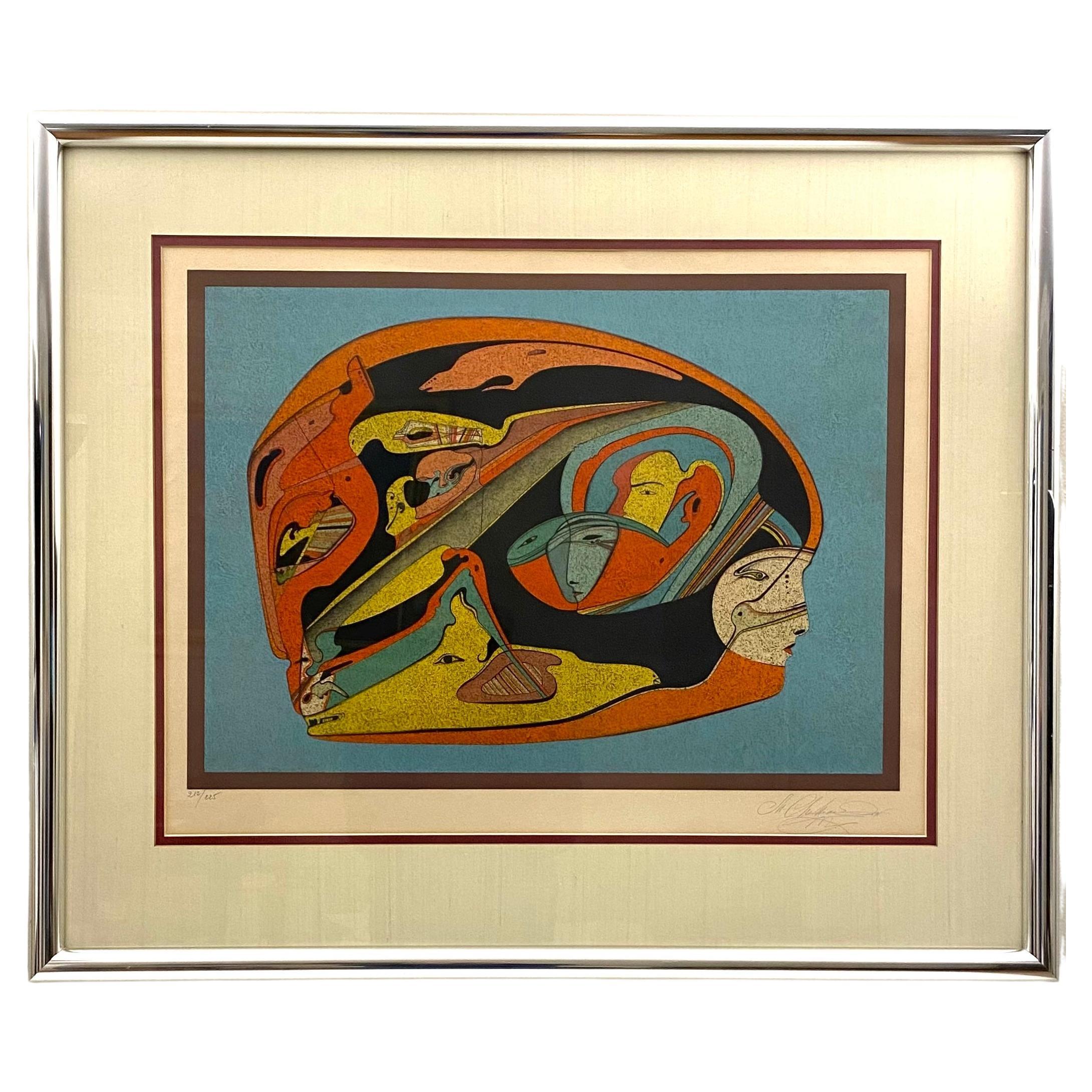 Mihail Chemiakin Color Lithograph Signed