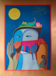 Composition en bleu