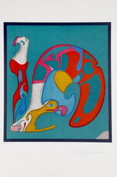 Escargot, Surreal Lithograph by Mihail Chemiakin