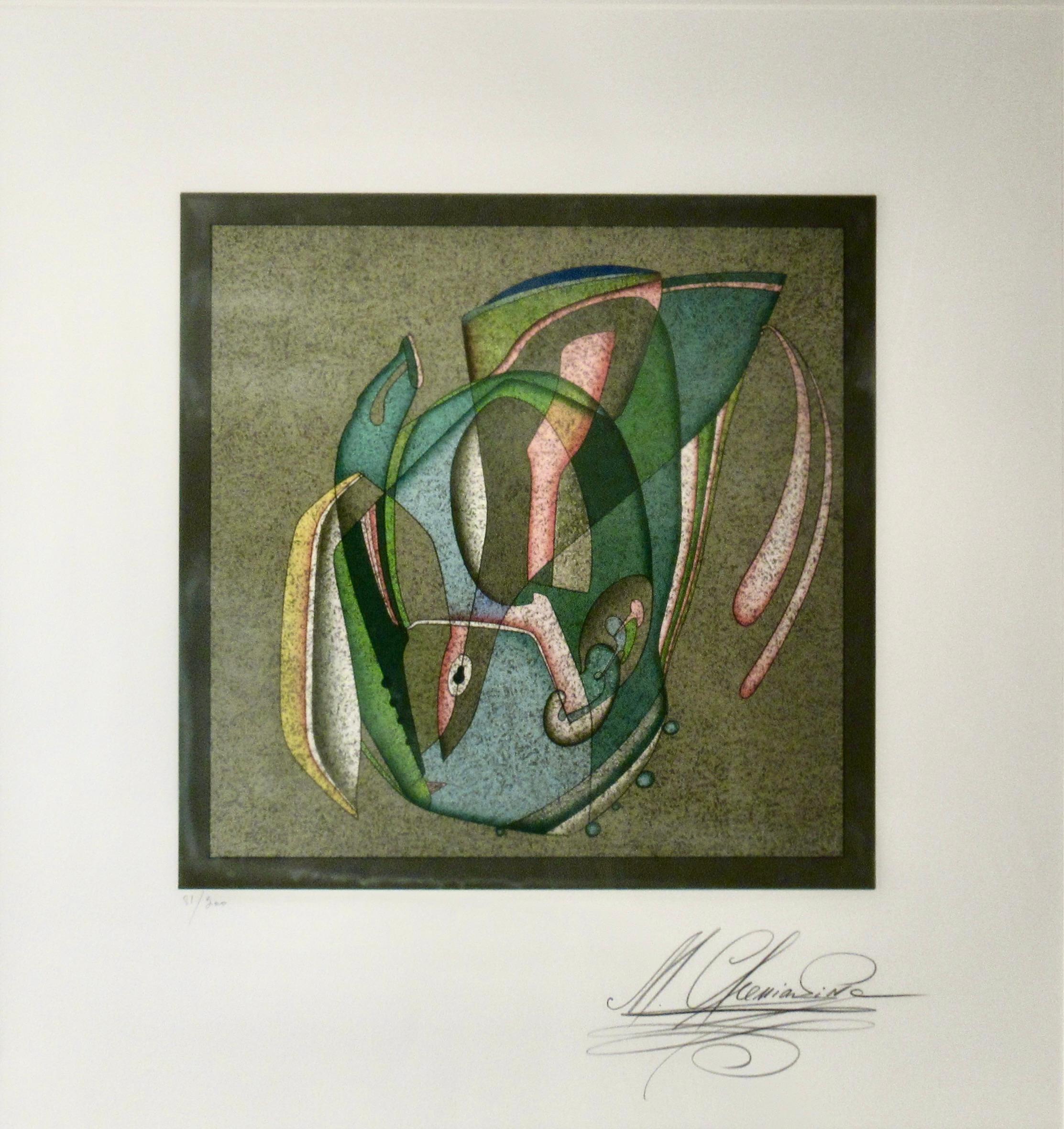 Head in the Evening - Print by Mihail Chemiakin