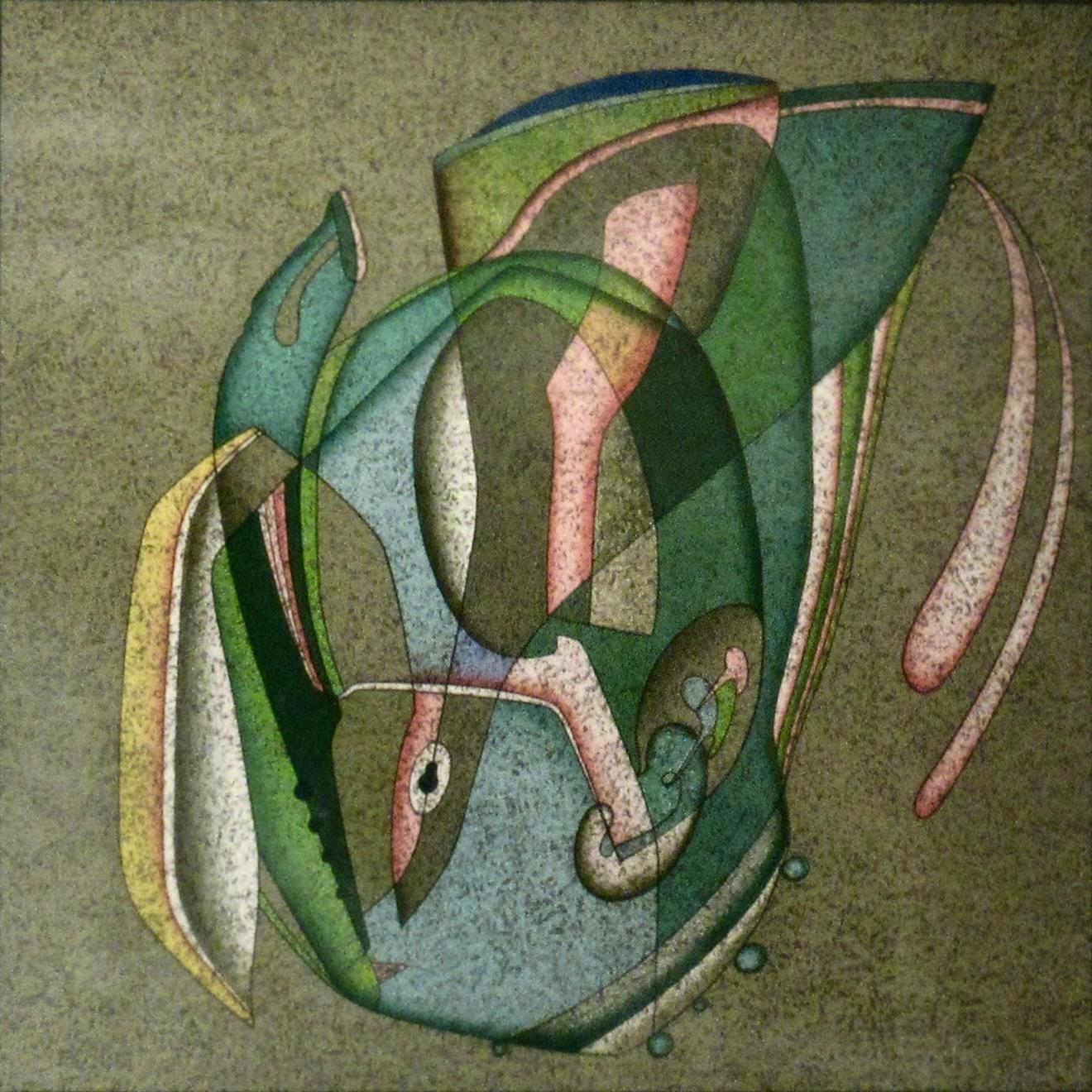 Head in the Evening - Modern Print by Mihail Chemiakin