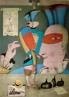 "Le Cirque Russ" Große Serigraphie