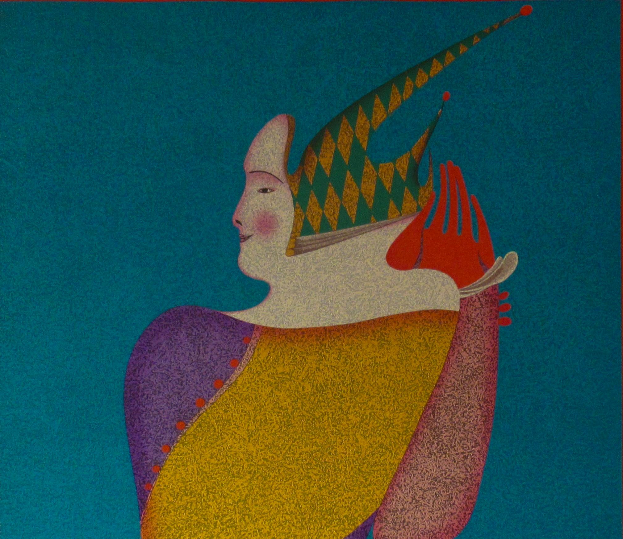 Nijinsky and Petrushka - Modern Print by Mihail Chemiakin