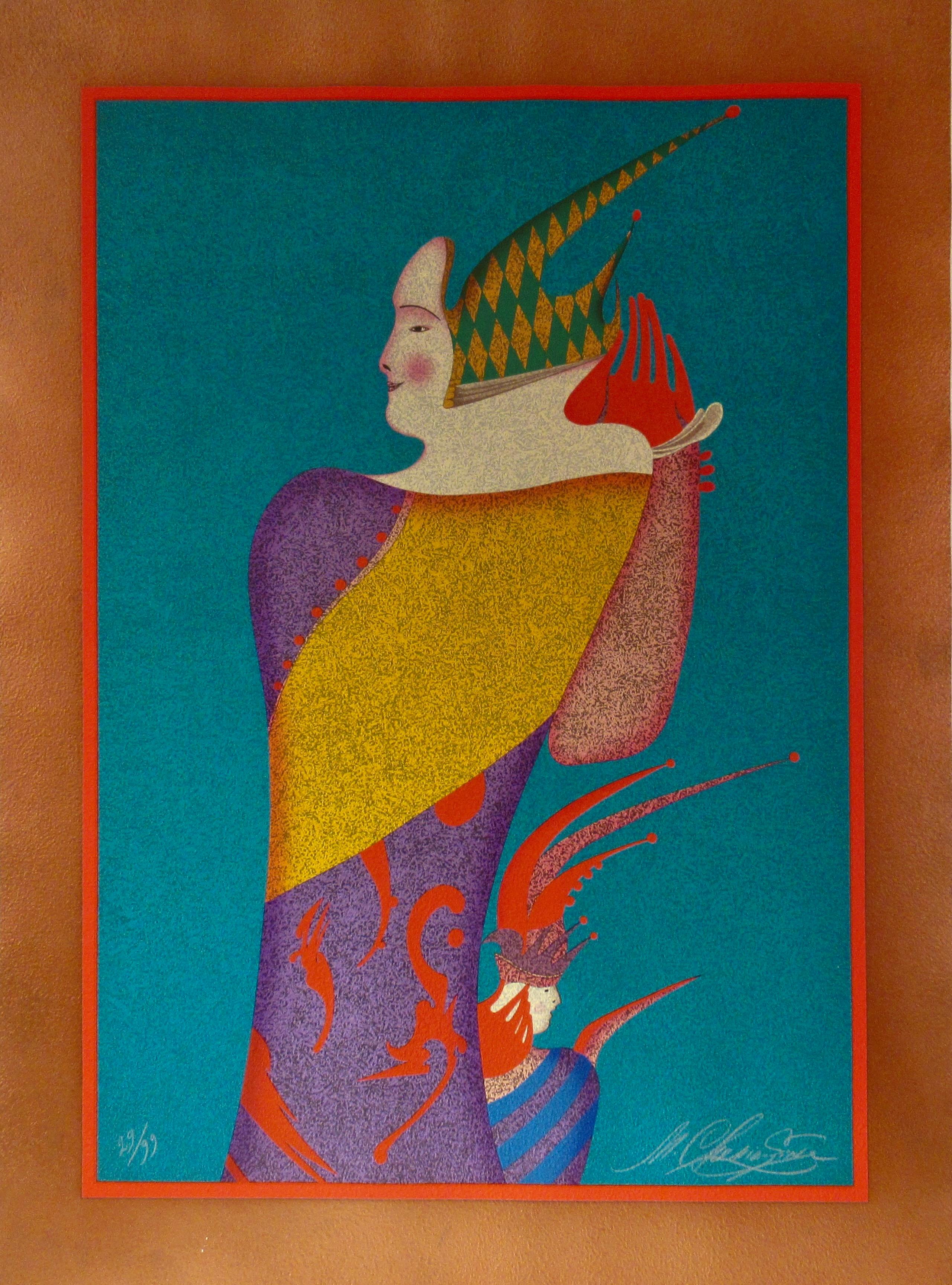 Mihail Chemiakin Figurative Print - Nijinsky and Petrushka